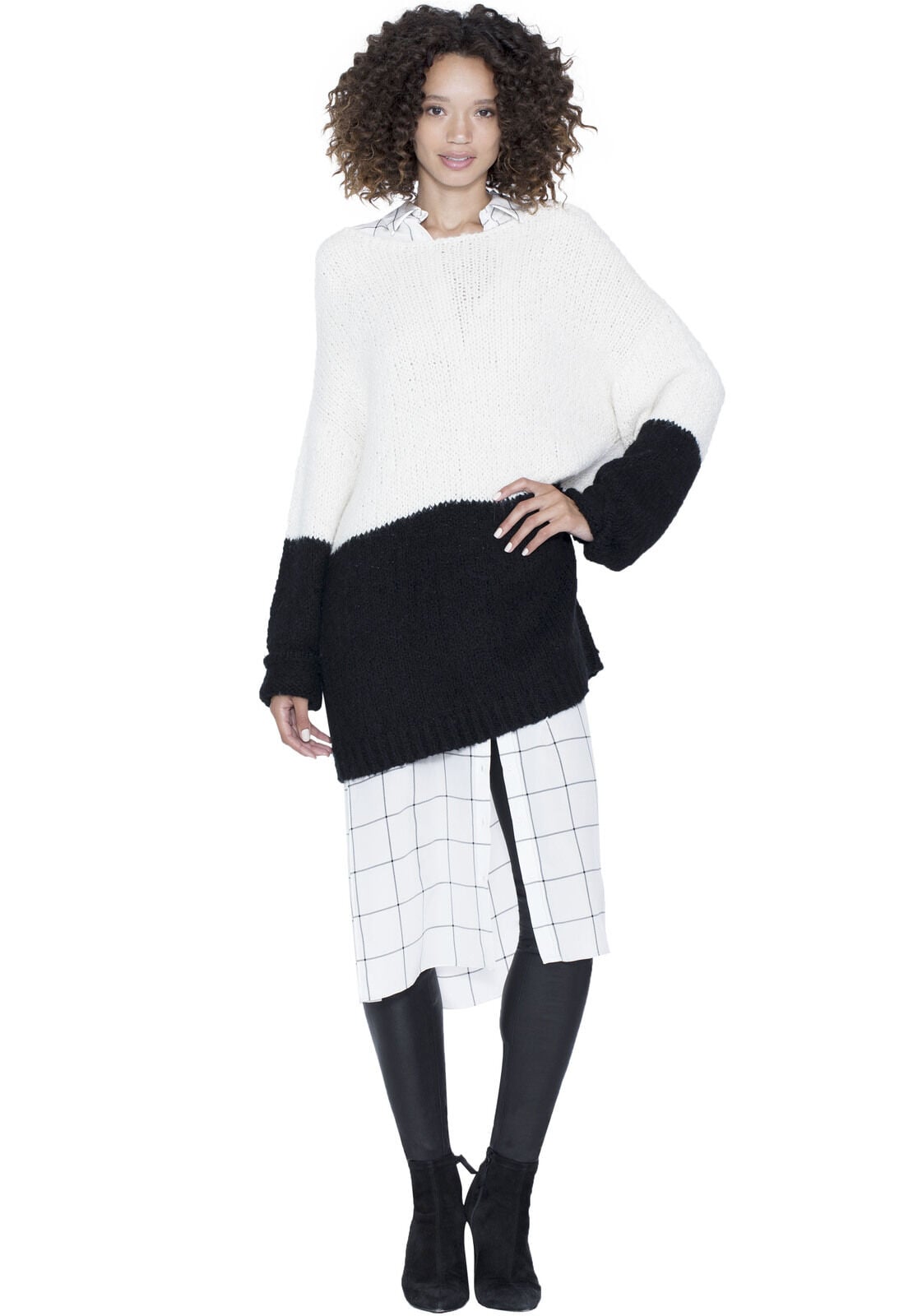 MARTY COLOR BLOCKED COZY SWTR