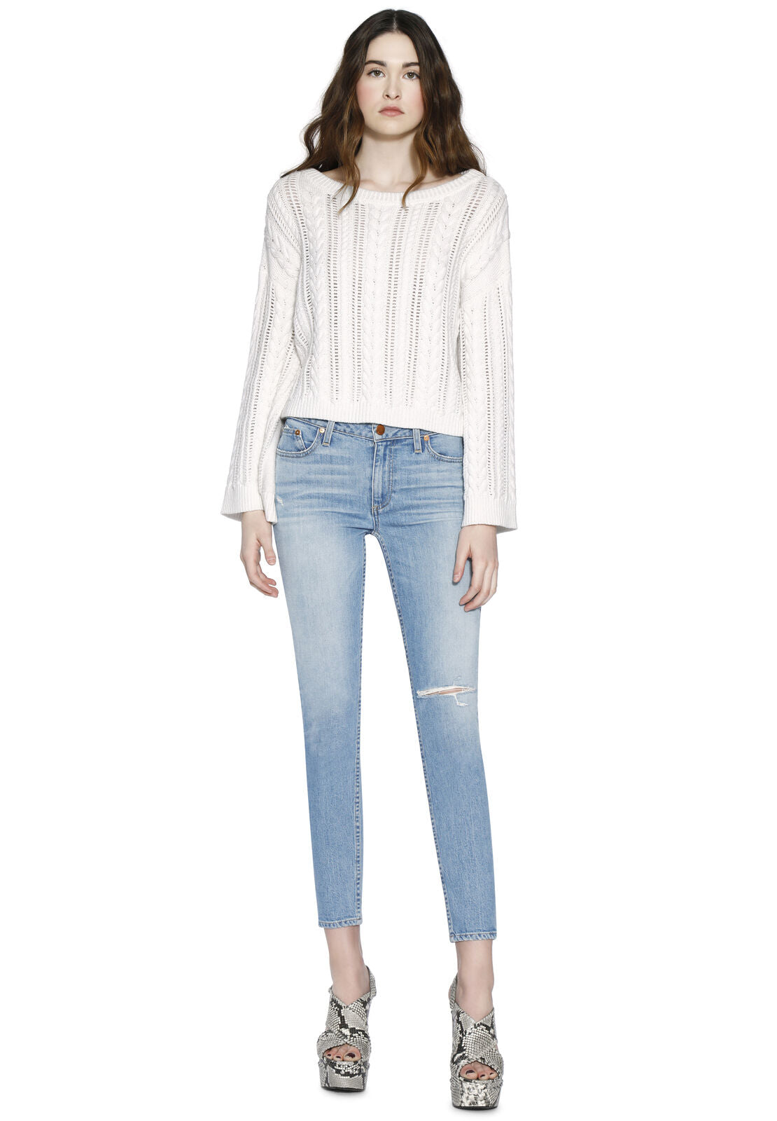 MELANIA CABLE BELLSLV PULLOVER