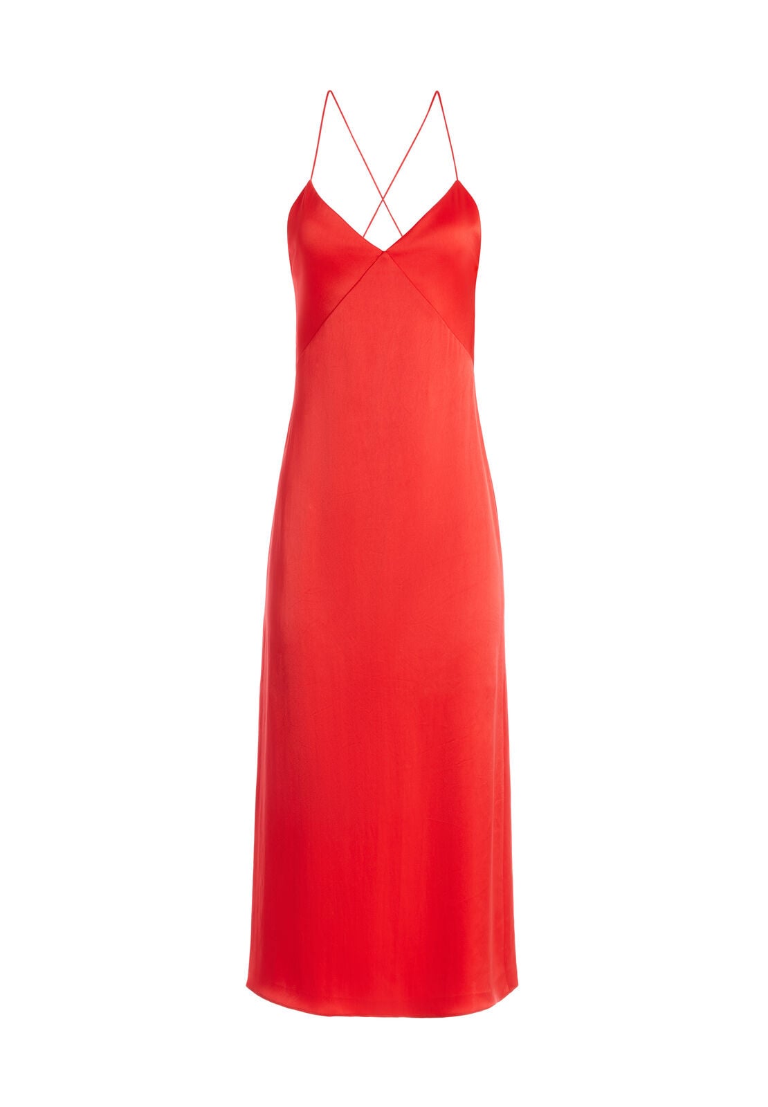 Vestito midi Loraine in raso a sottoveste