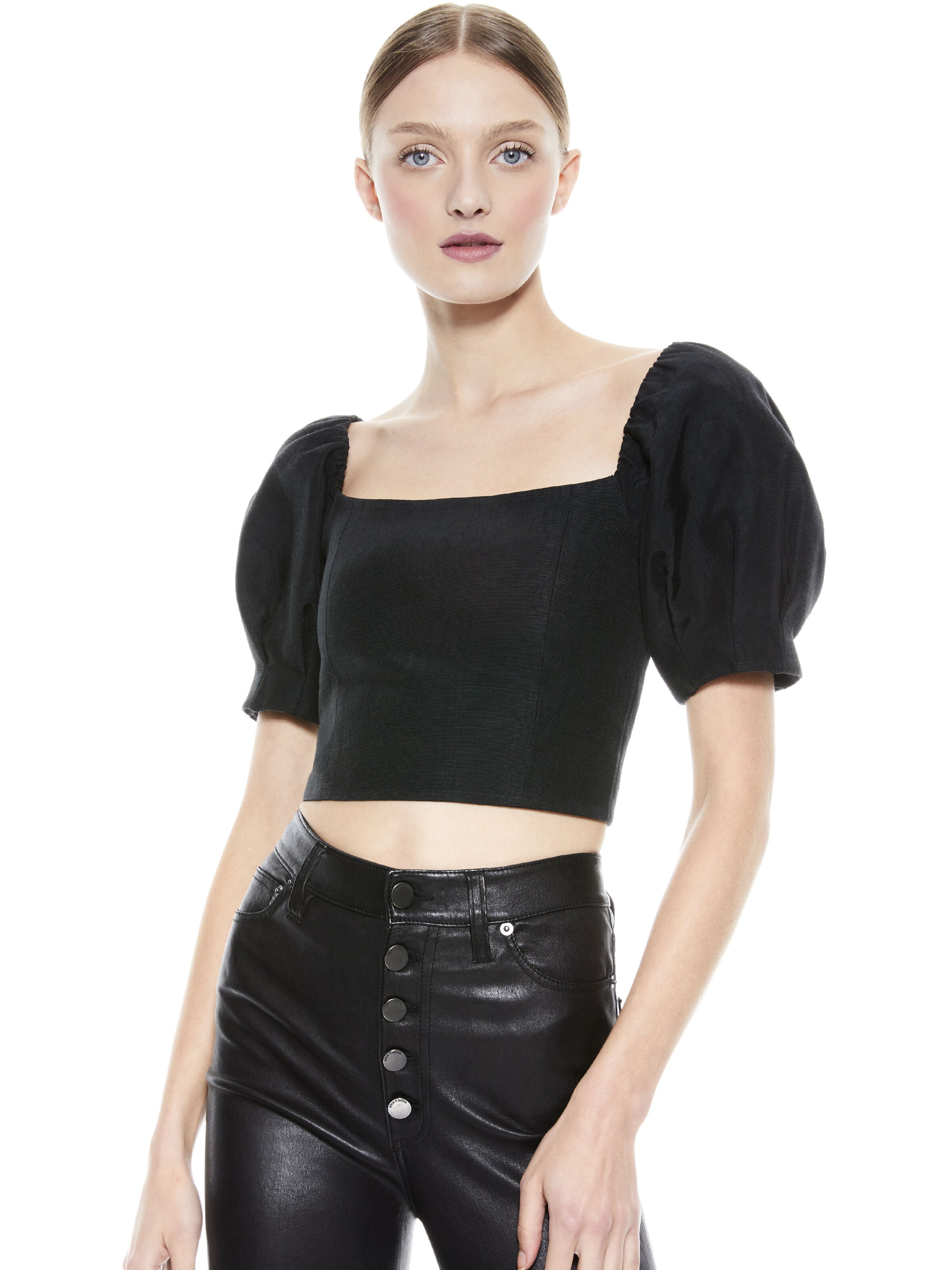JOSLYN PUFF SLEEVE CROP TOP