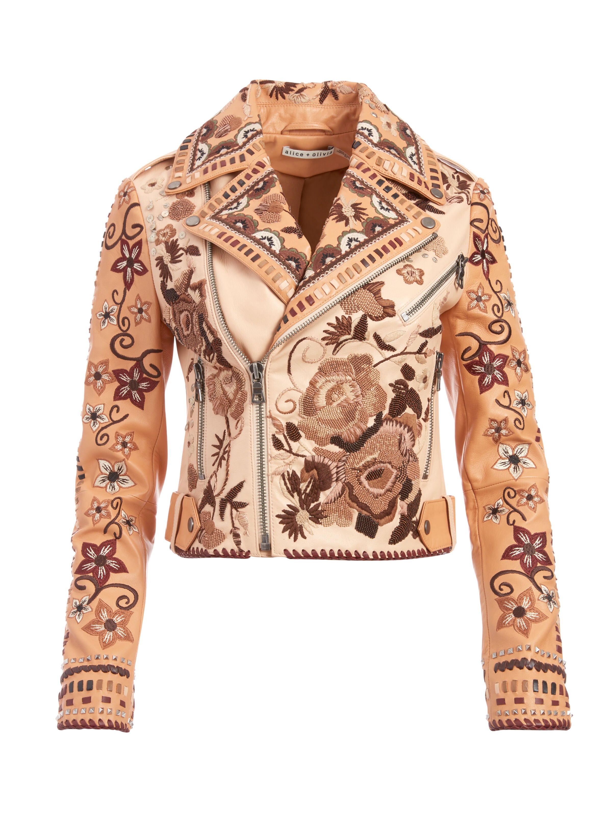 GIUBBOTTO IN PELLE RICAMATA CODY