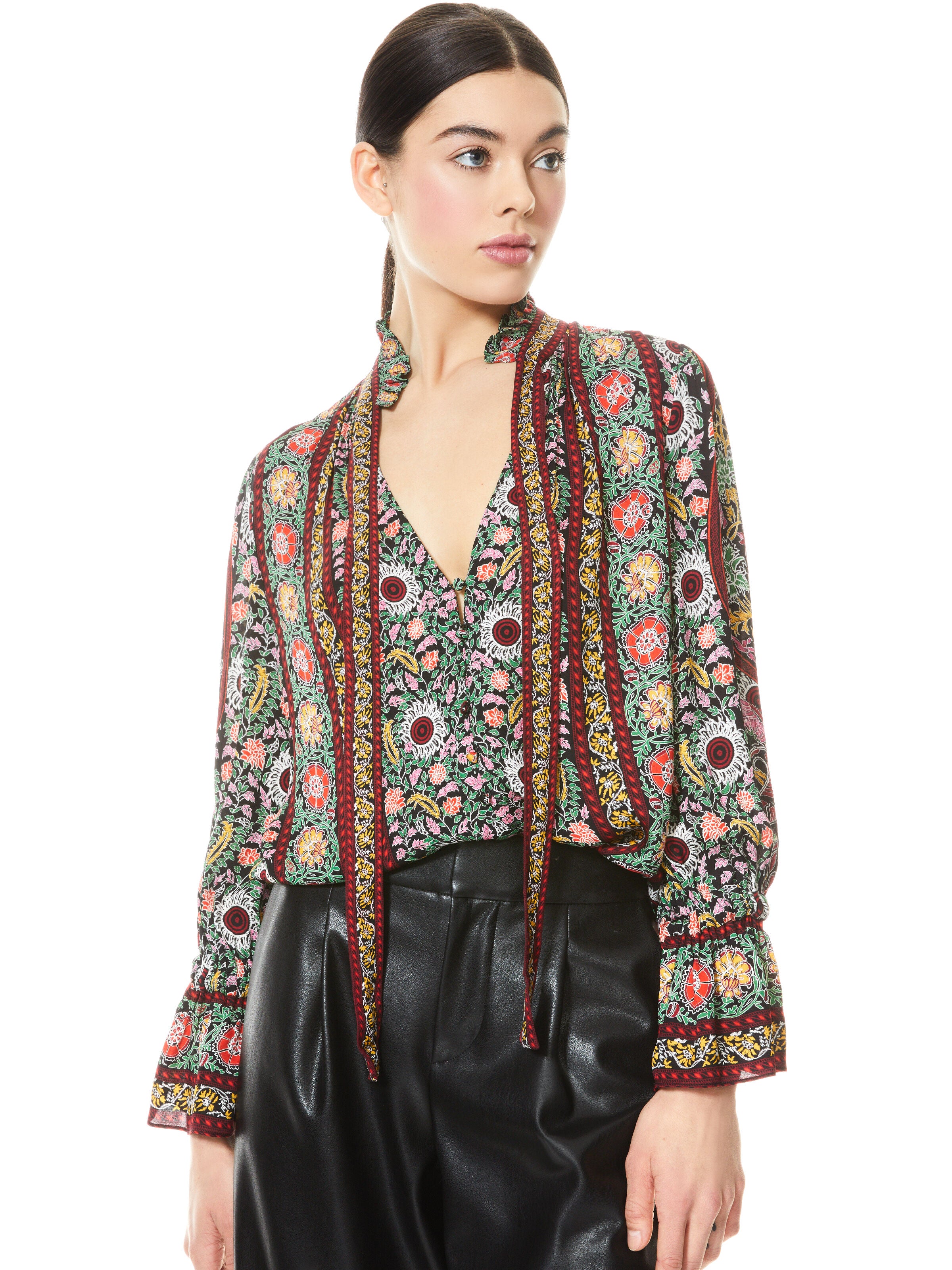 Camicia Reilly con colletto a ruches