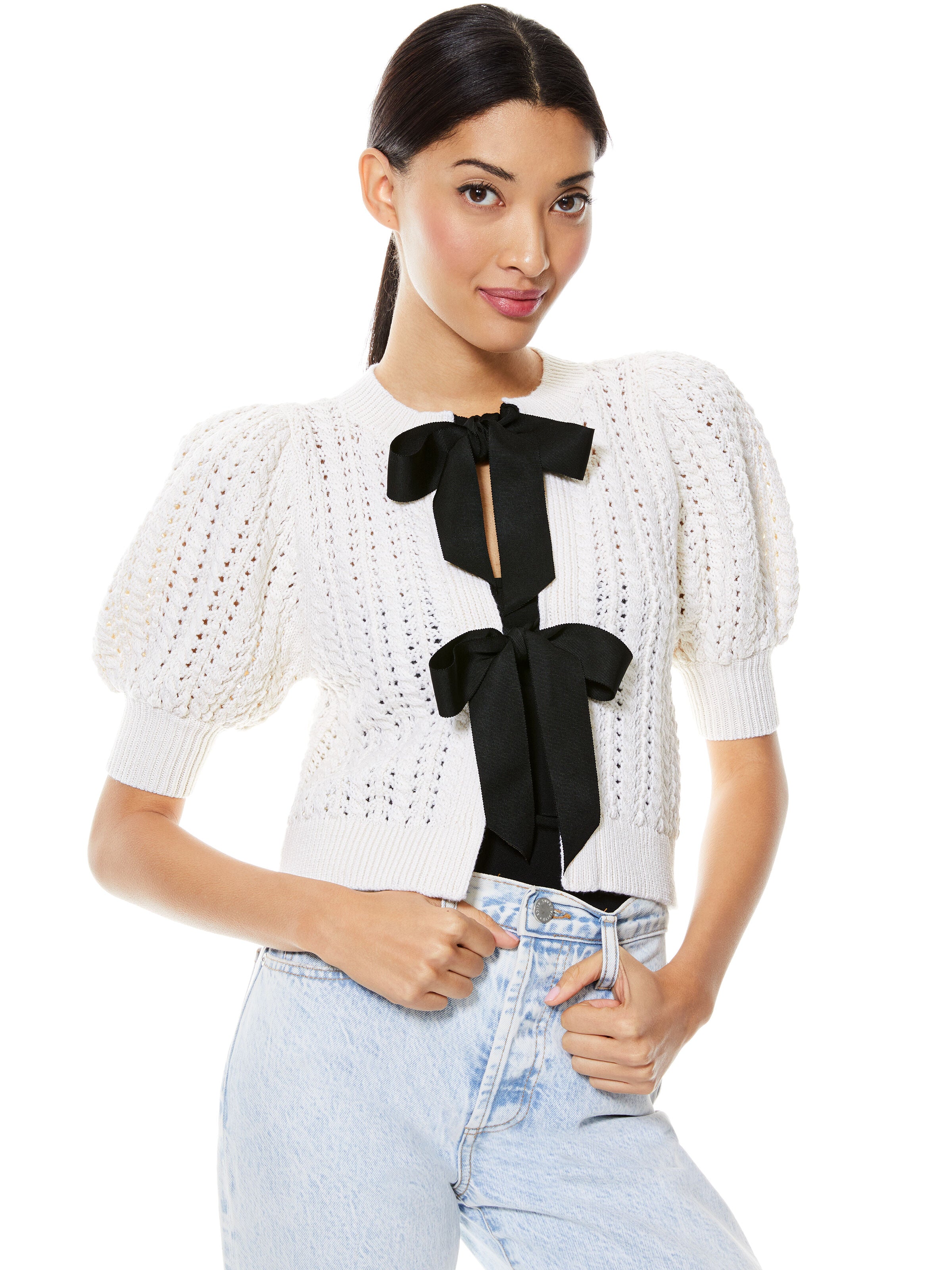 KITTY PUFF SLEEVE CARDIGAN