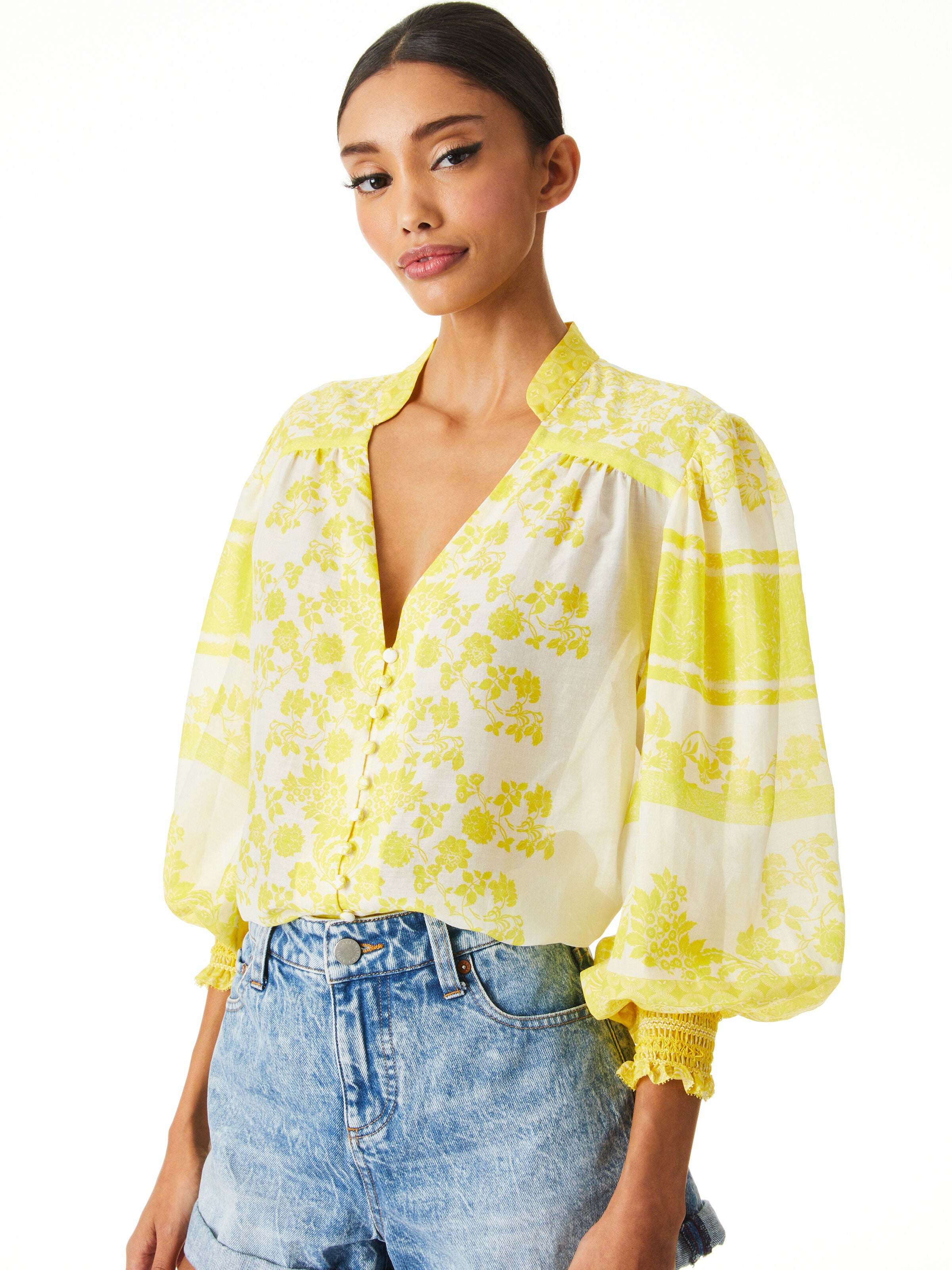 SERENA MANDARIN COLLAR BLOUSE