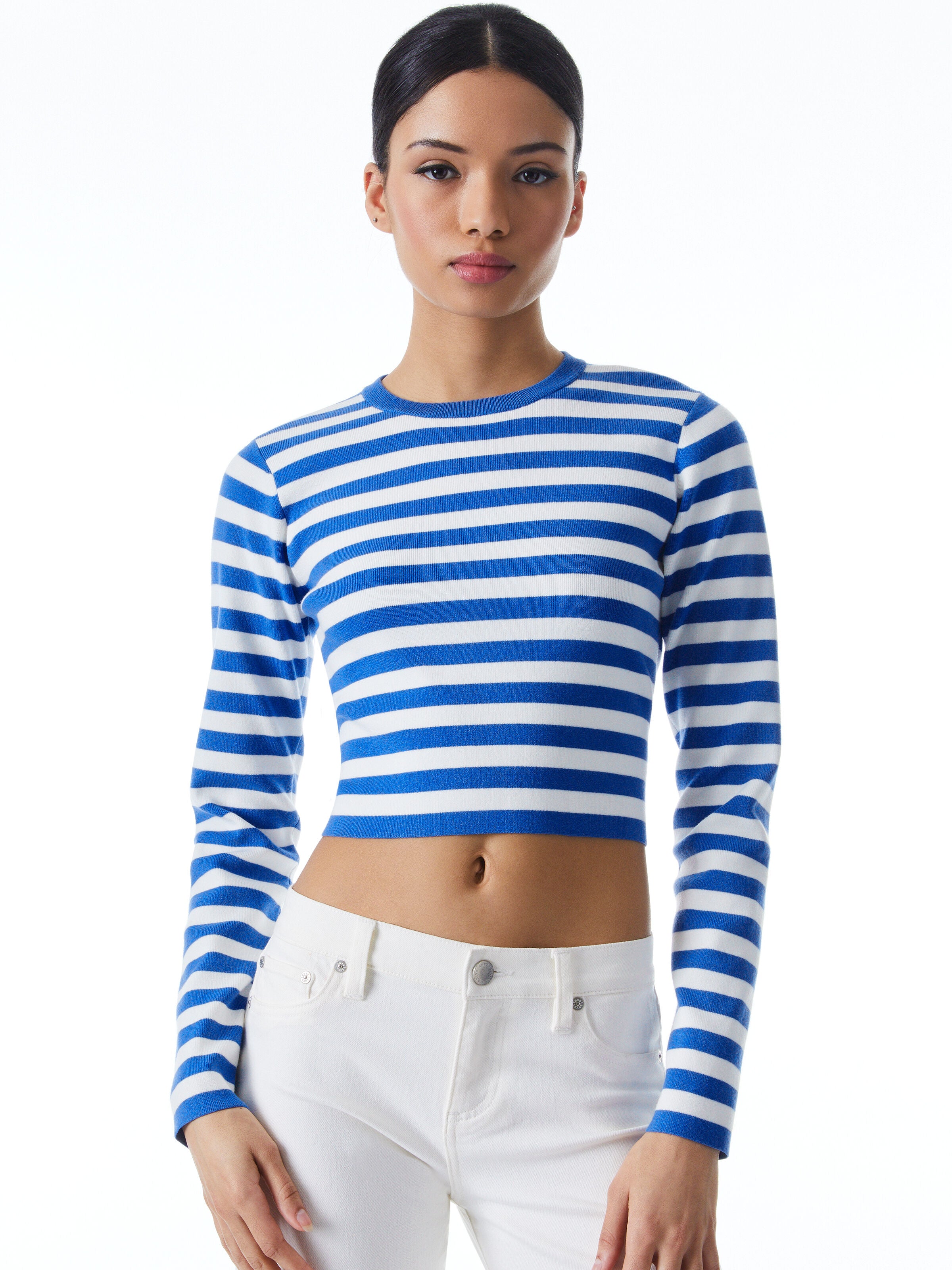 CIARA CROPPED STRIPED LONG SLEEVE