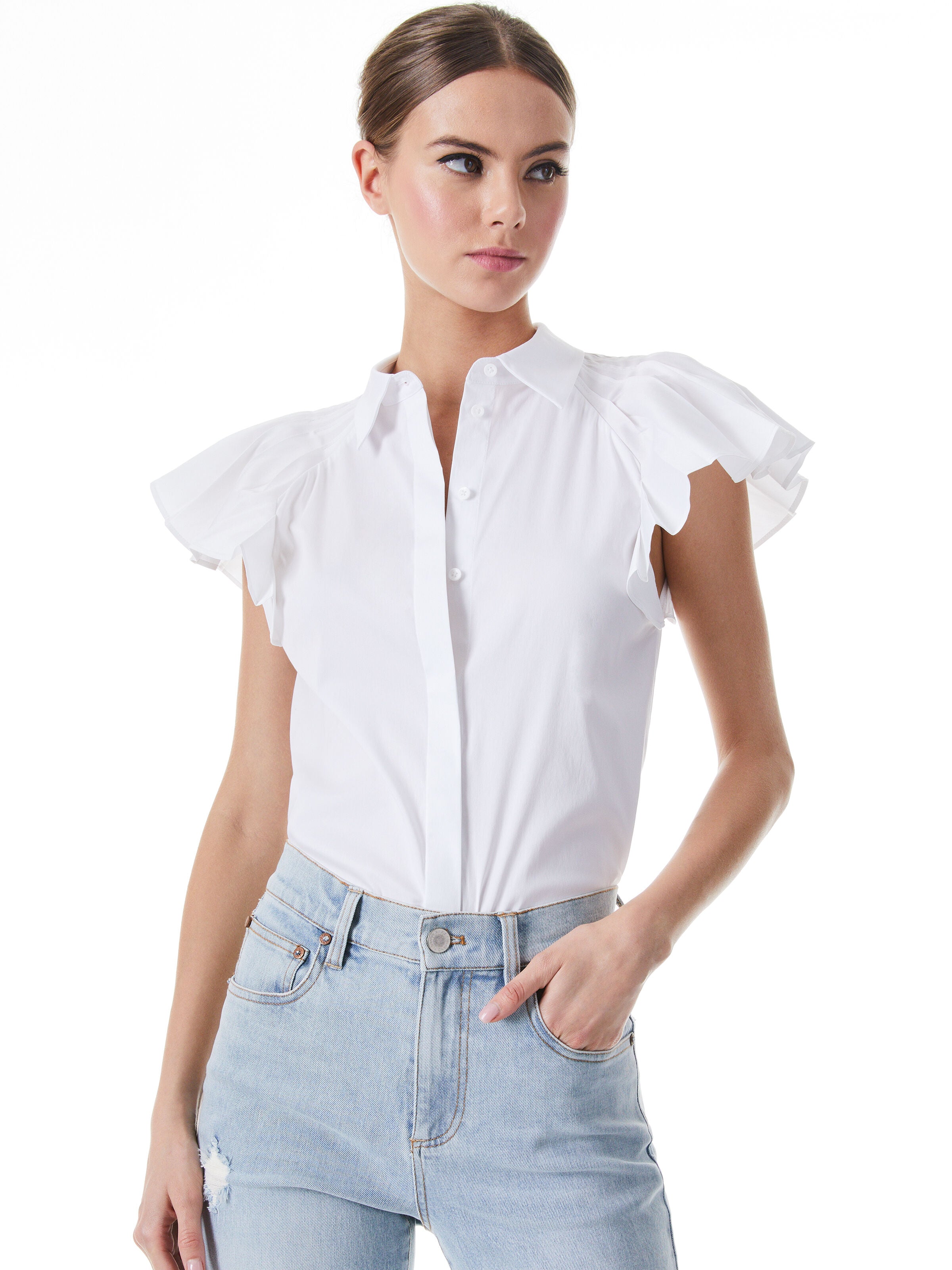 SOL SLEEVELESS COLLARED TOP
