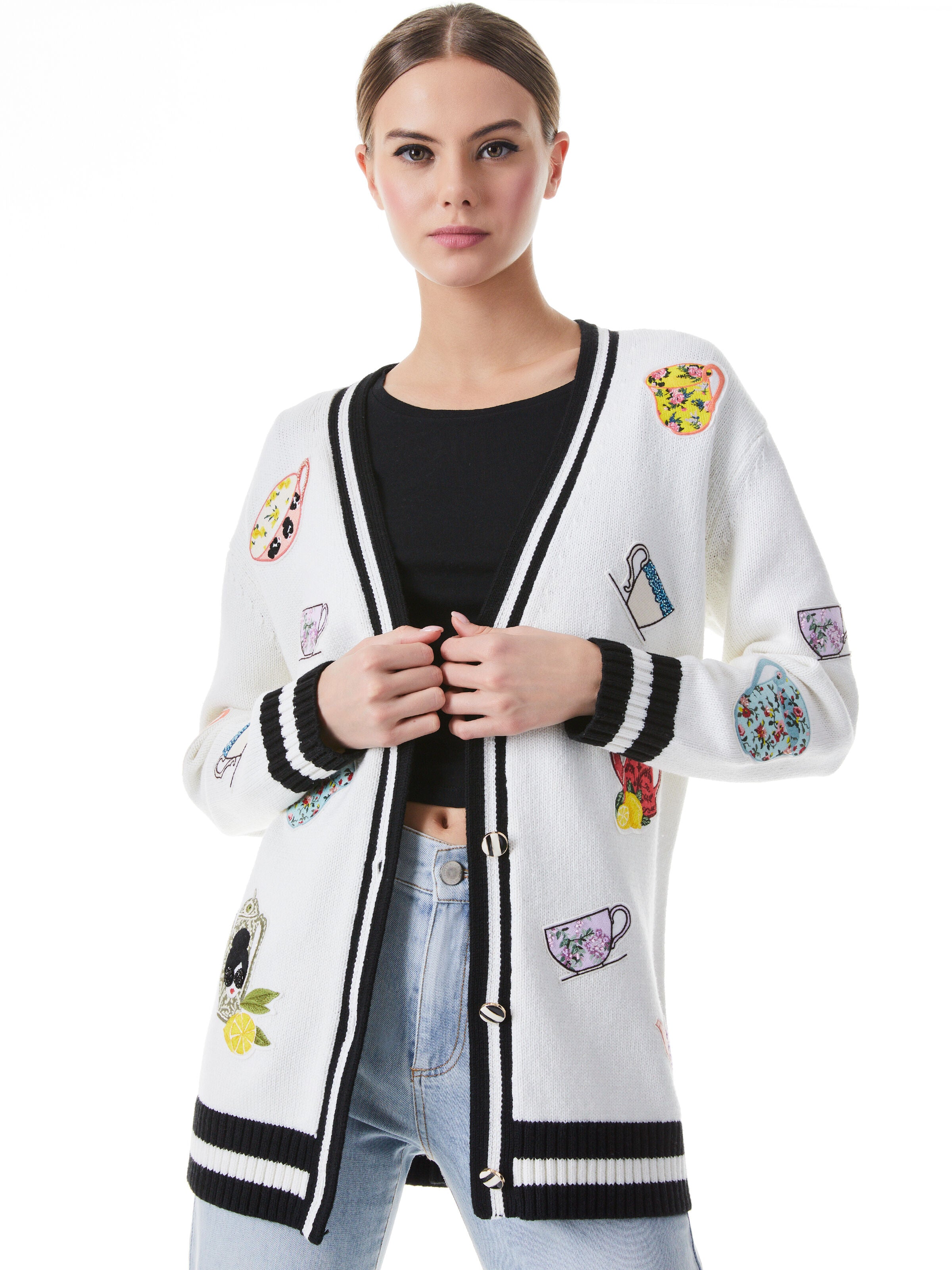 BRADFORD EMBROIDERED GRANDPA CARDIGAN