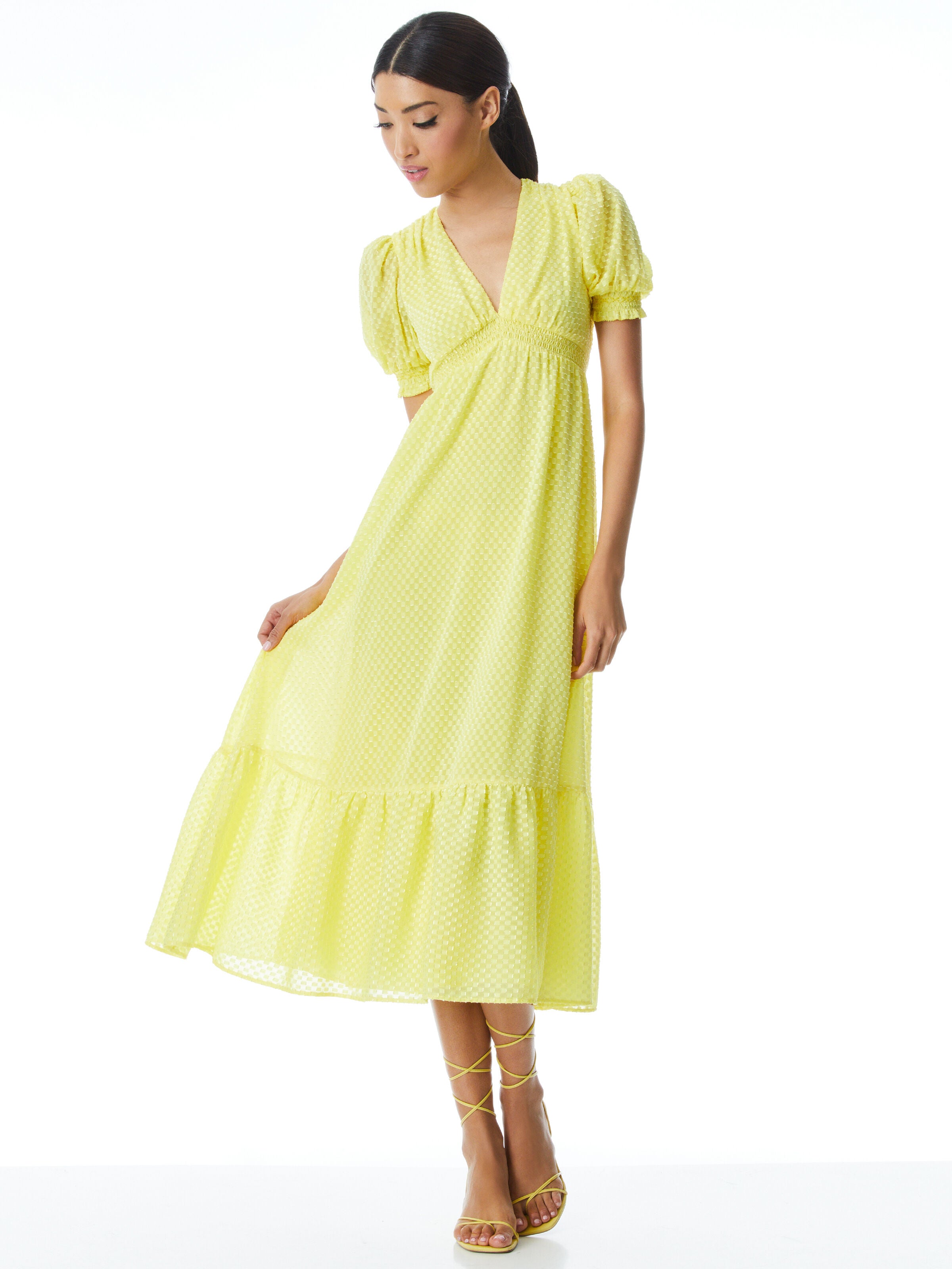 ANGELA TIERED MIDI DRESS