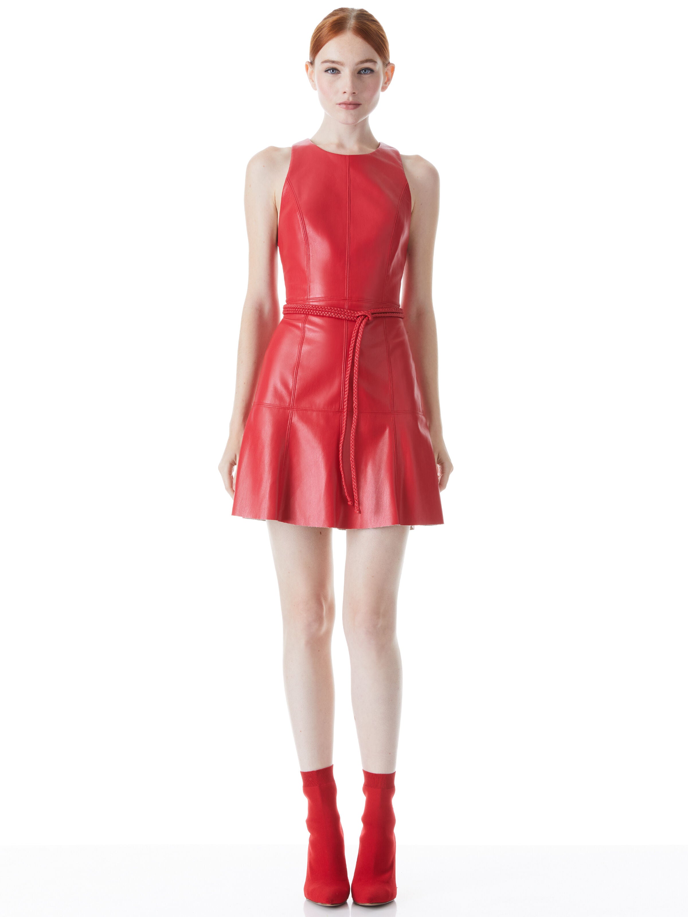 ROBE COURTE EN CUIR VÉGÉTALIEN LEANDRA