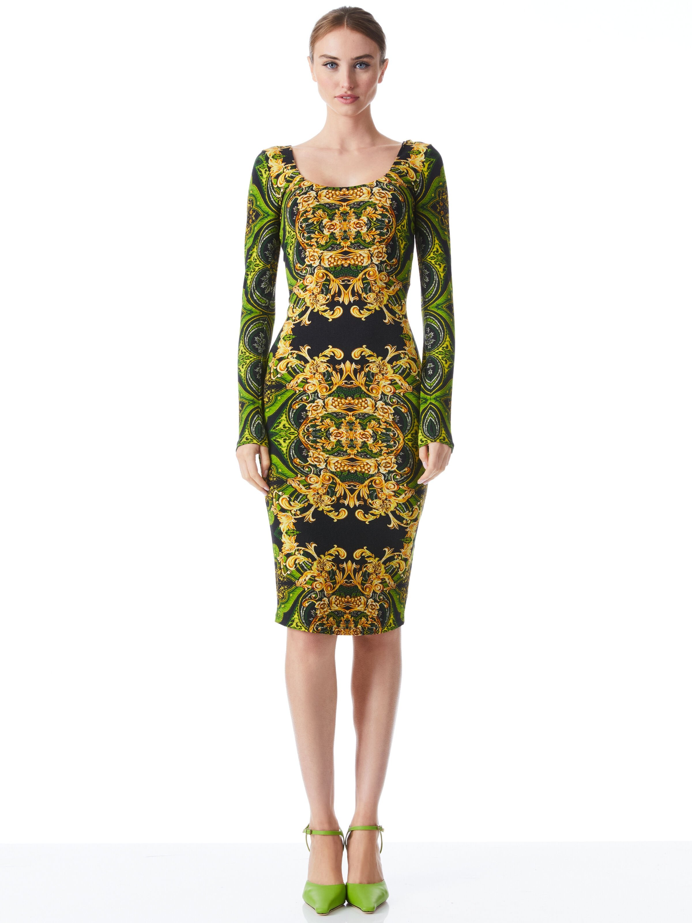 ROBE MIDI DÉCOLLETÉ PELLE DELORA