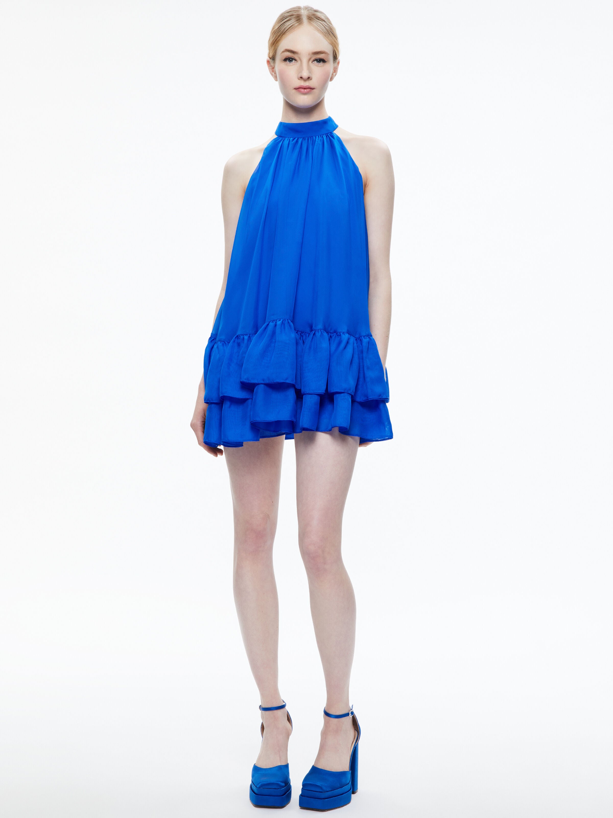 ERNA TIE BK HALTER NK MINI DRE