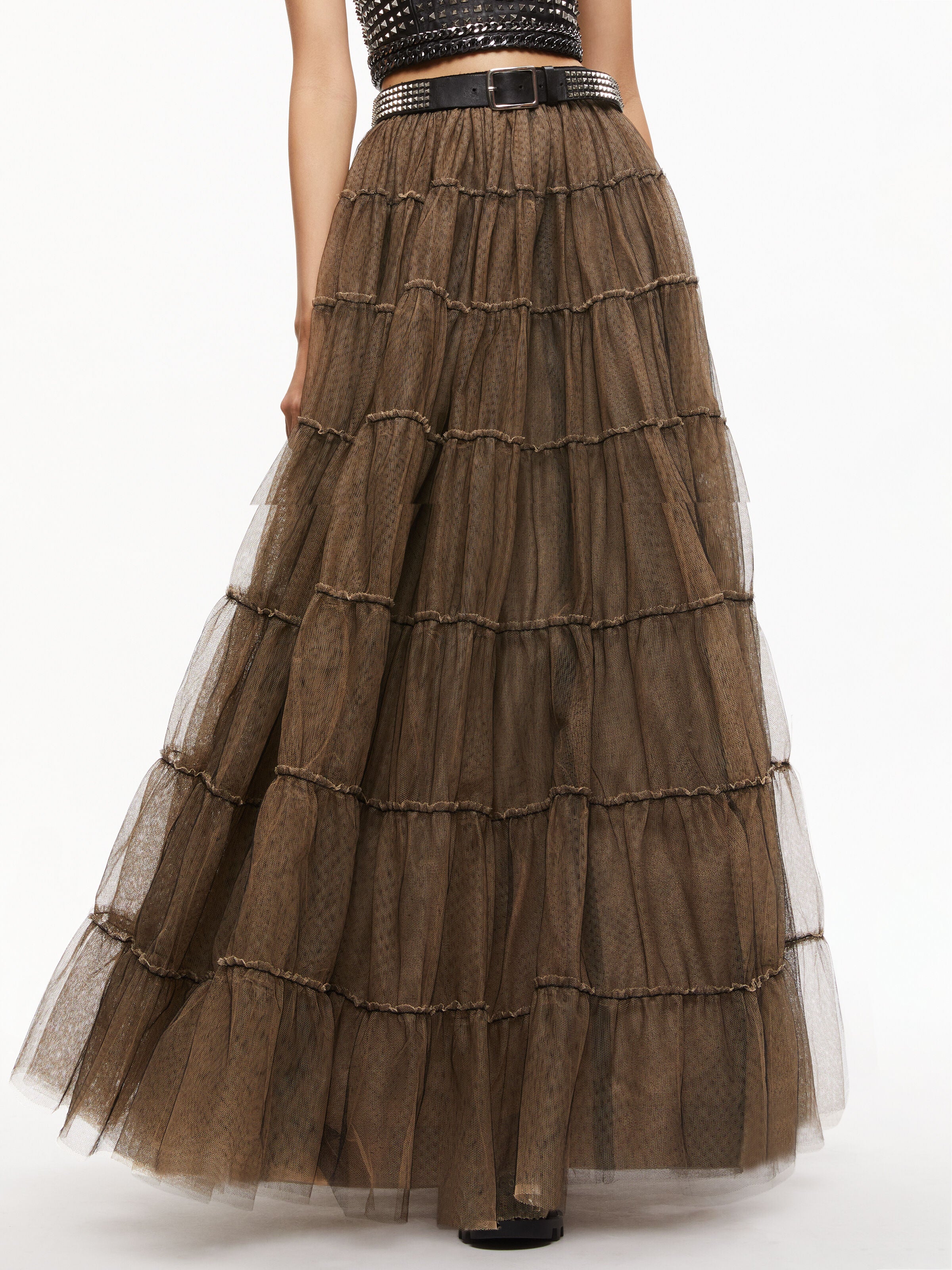 GONNA LUNGA DARCY IN TULLE CON BORCHIE