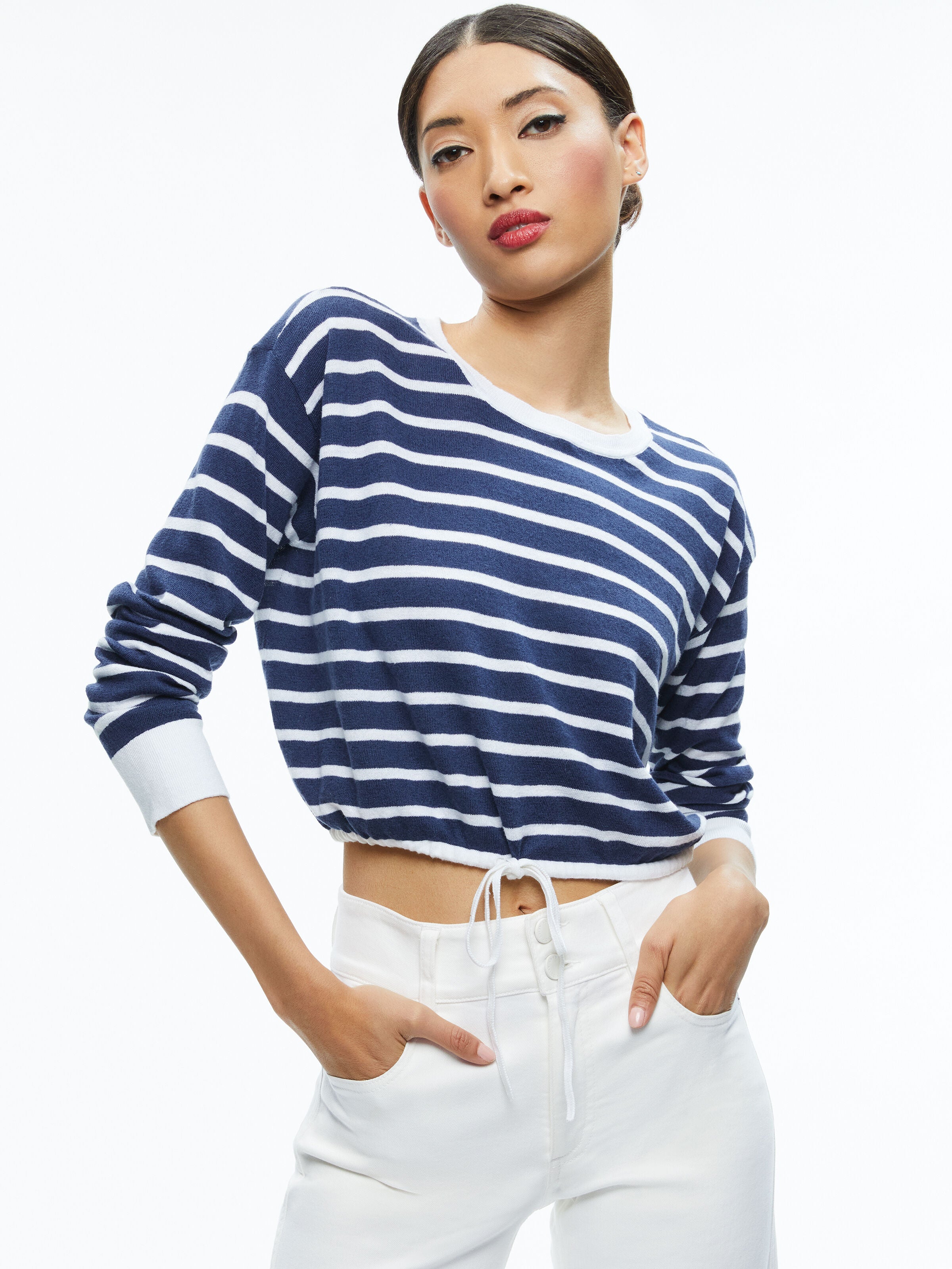 BERNETTA CROPPED CASHMERE PULLOVER