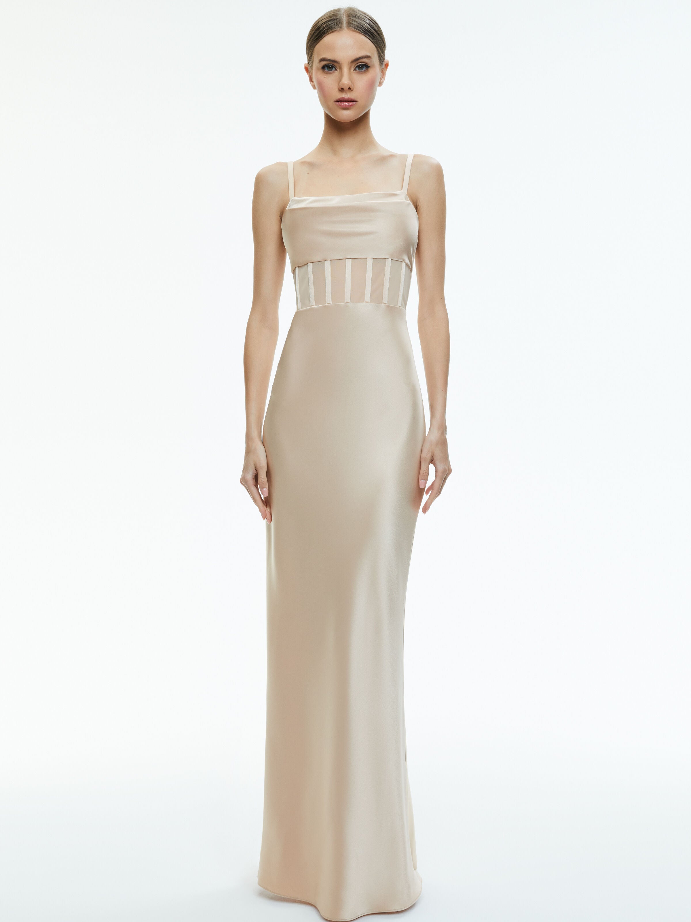 ROBE LONGUE CORSAGE DRAPÉ VALENTINA