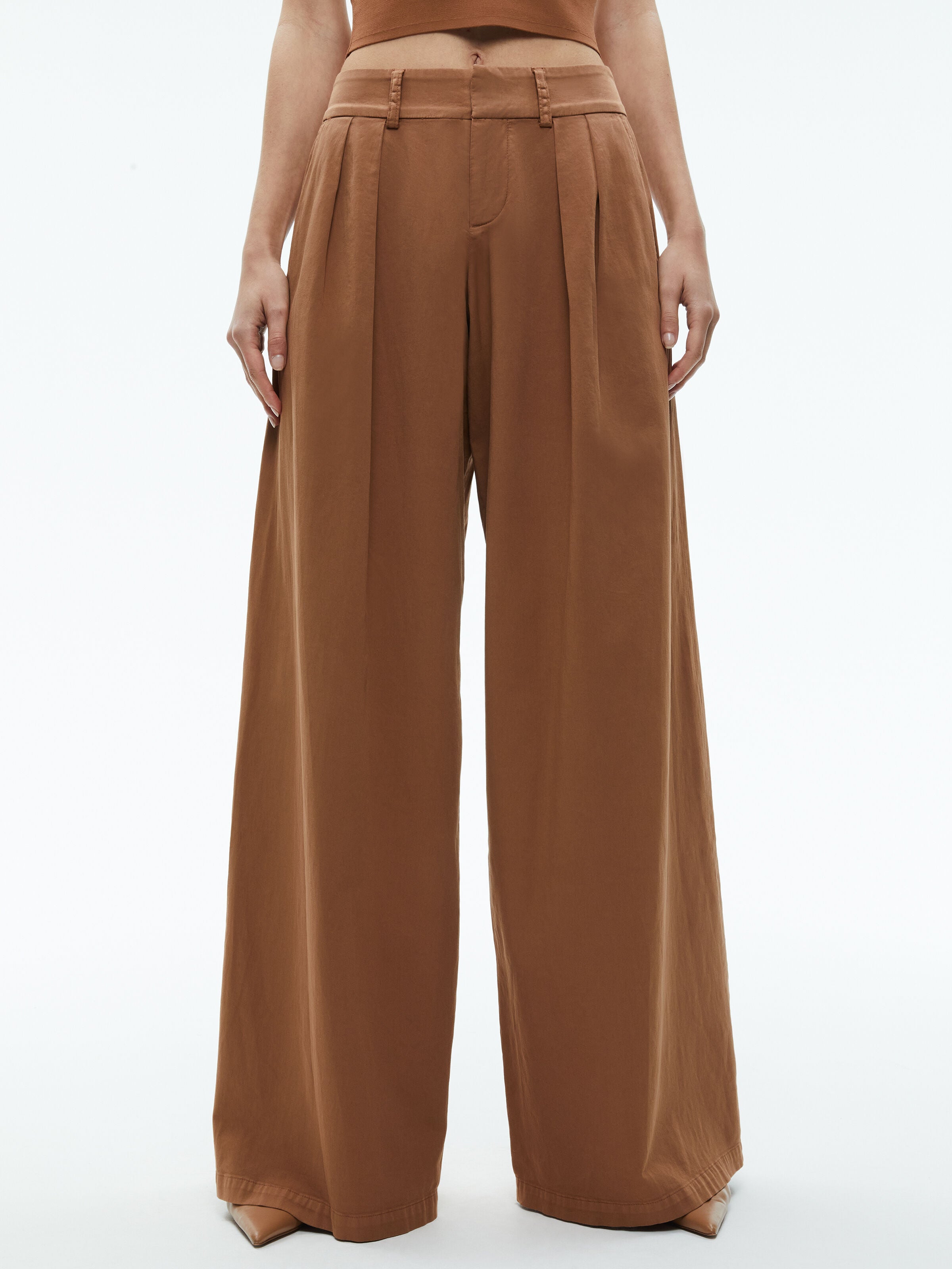 PANTALONI LARGHI A VITA BASSA GARBO