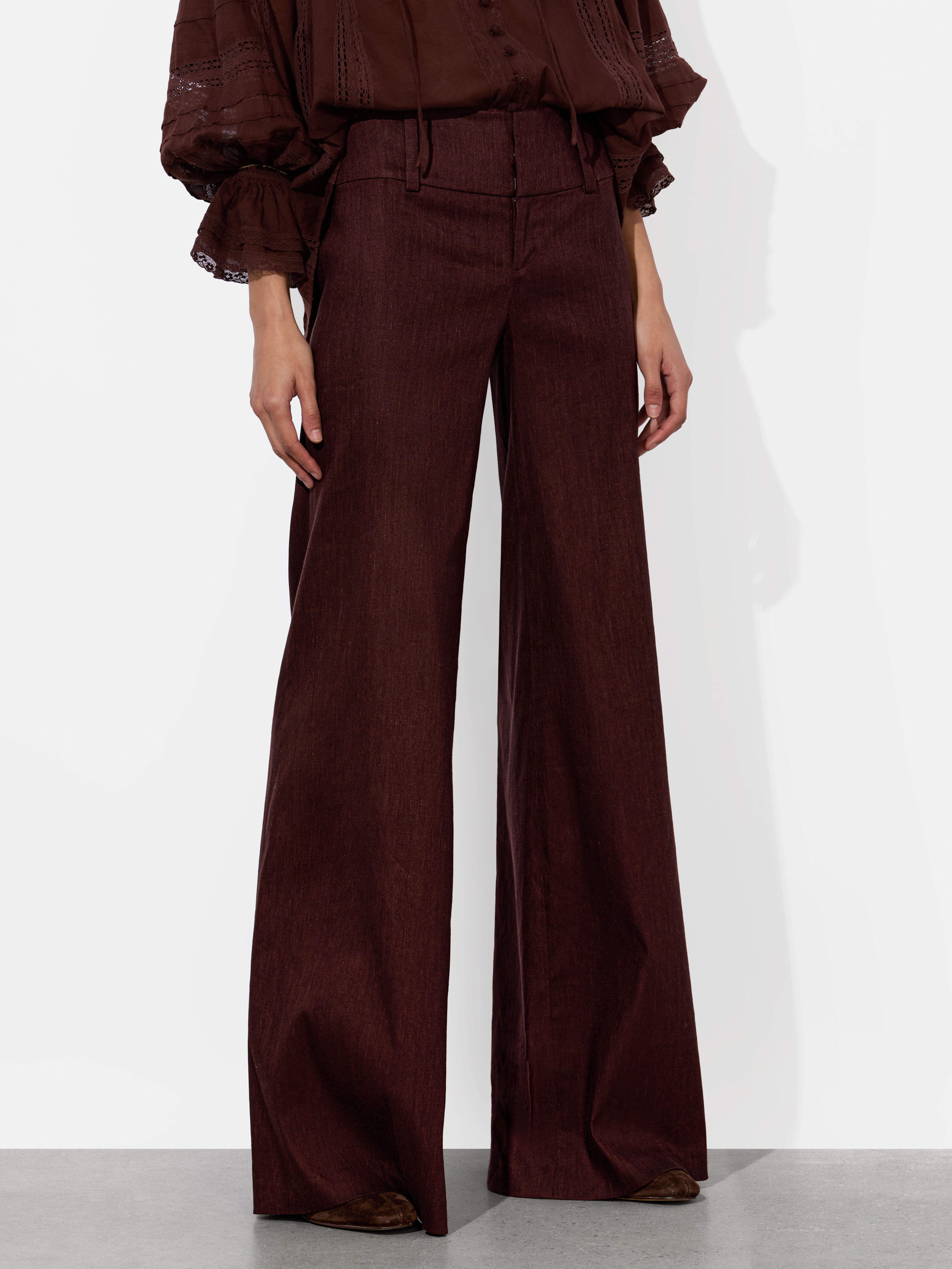 PANTALONI IN LINO OLIVIA