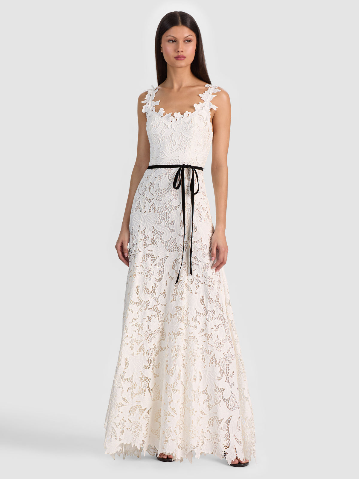 CALLA LACE MAXI DRESS - OFF WHITE