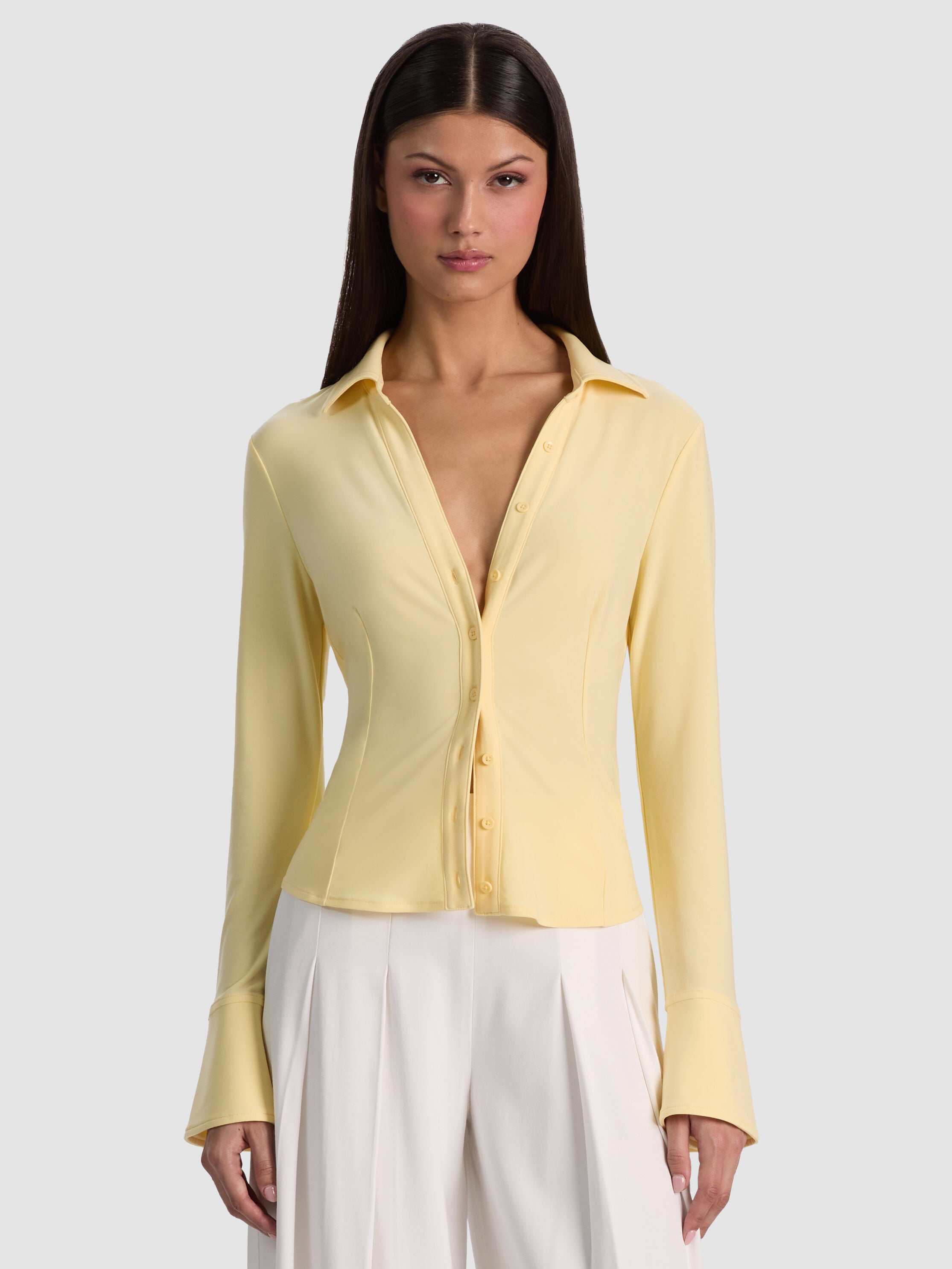 FREYA BUTTON DOWN TOP