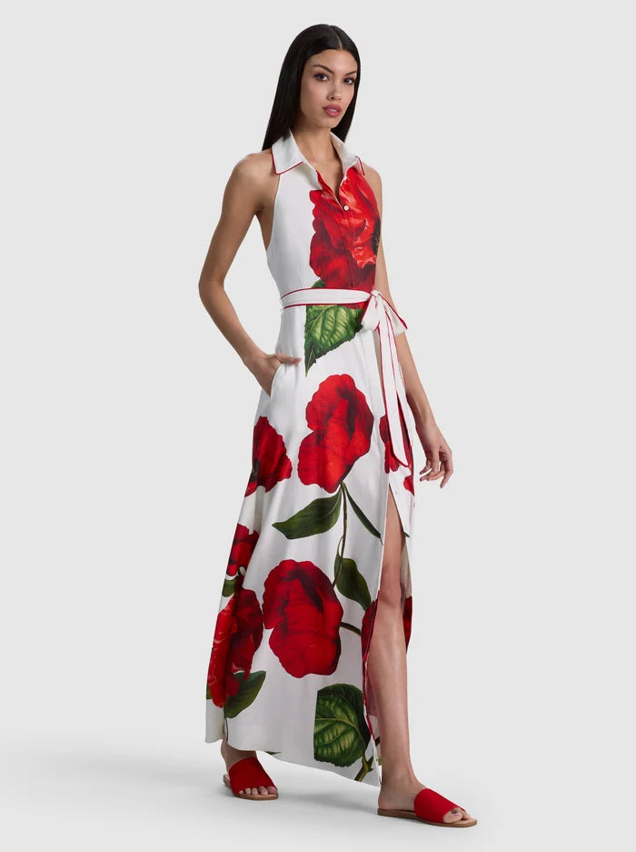 summer halter maxi dresses ALICE + OLIVIA Chassidy Dress | Poppy | Red,multi | Woven köp kurdisk kläder online 10% Polyester. Eddy K Bridal EK1233 Colour:BONE