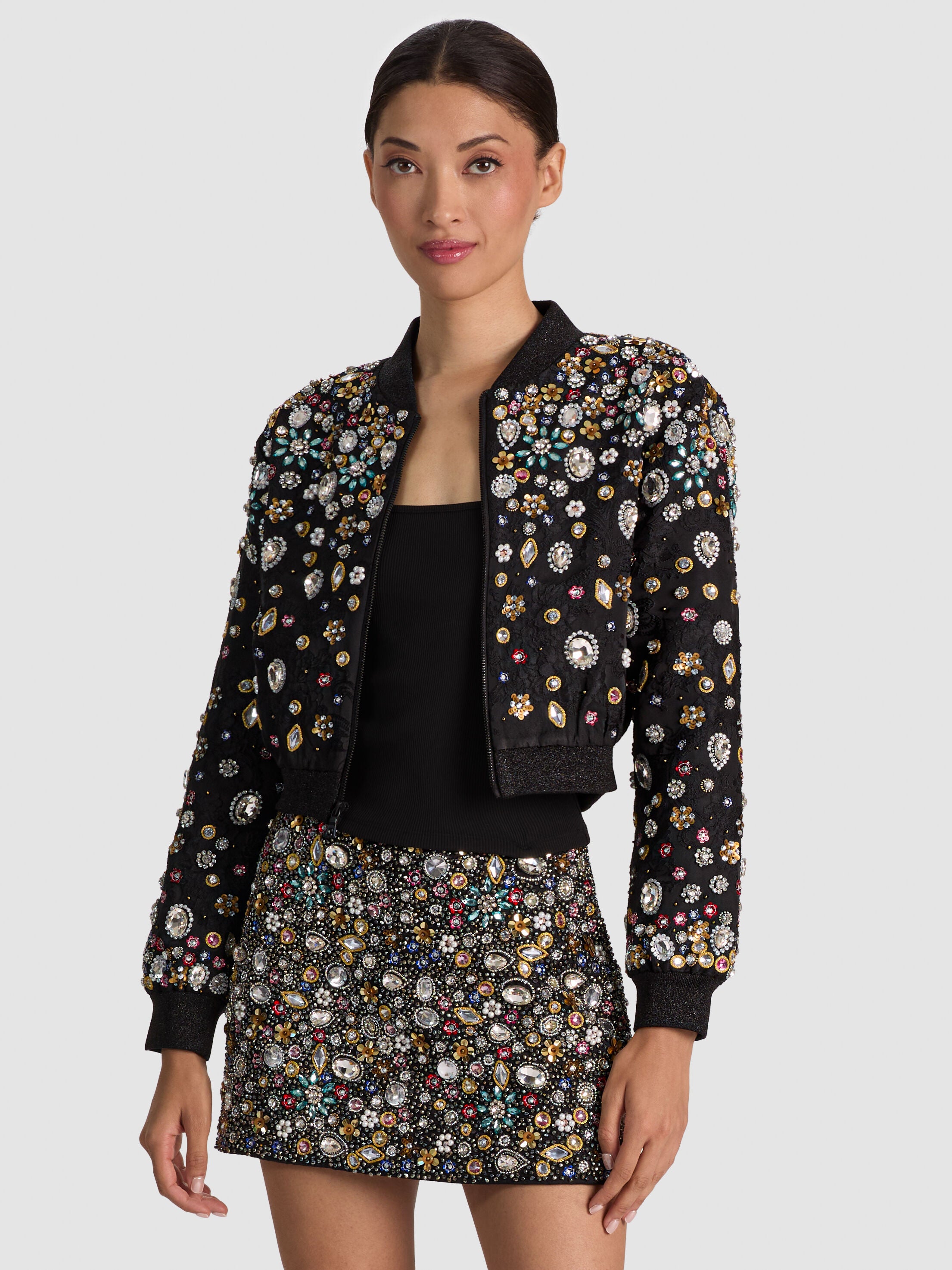 JACKIE EMBELLISHED BOMBER JACKET