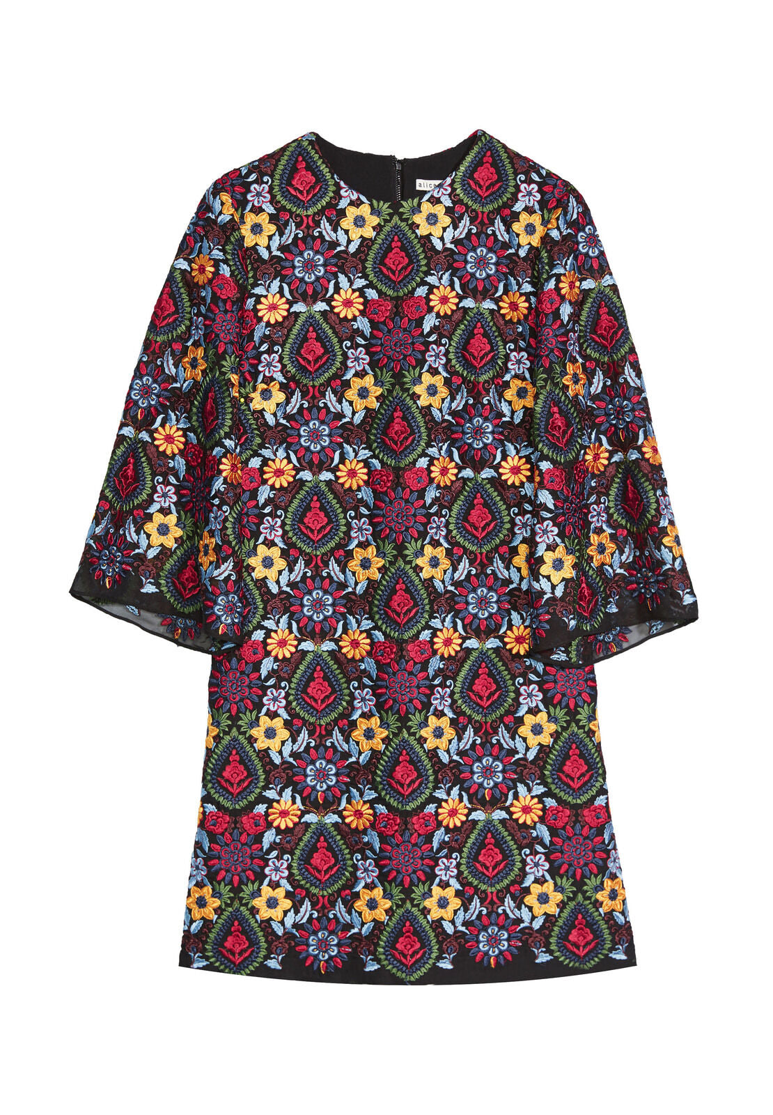 ROBE COL RAS DU COU COLEY MANCHES COURTES CLOCHE