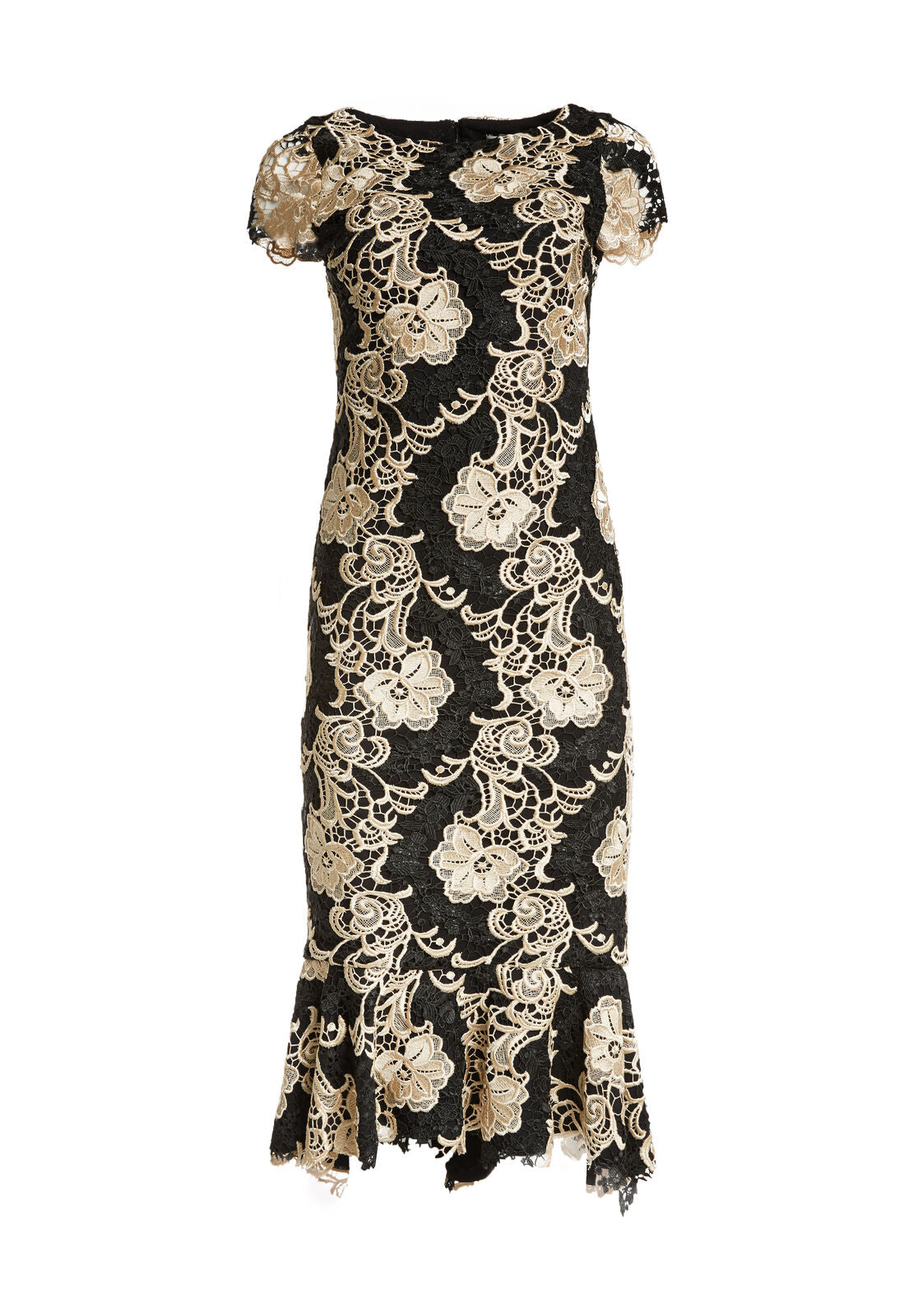 Robe ajustée CLEORA MIDI VOLANTS