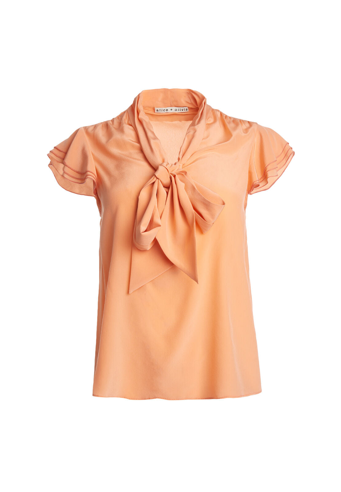 LANEY FLUTTER SLV BOW BLOUSE