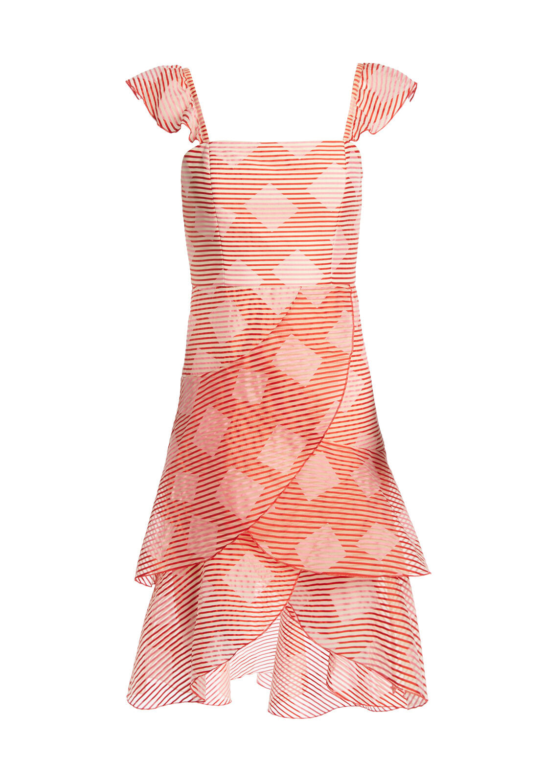 ANGELITA RUFFLE ASYMM MIDI DRS