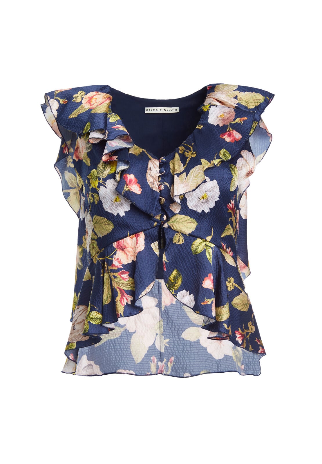 NORA RUFFLE PEPLUM BLOUSE