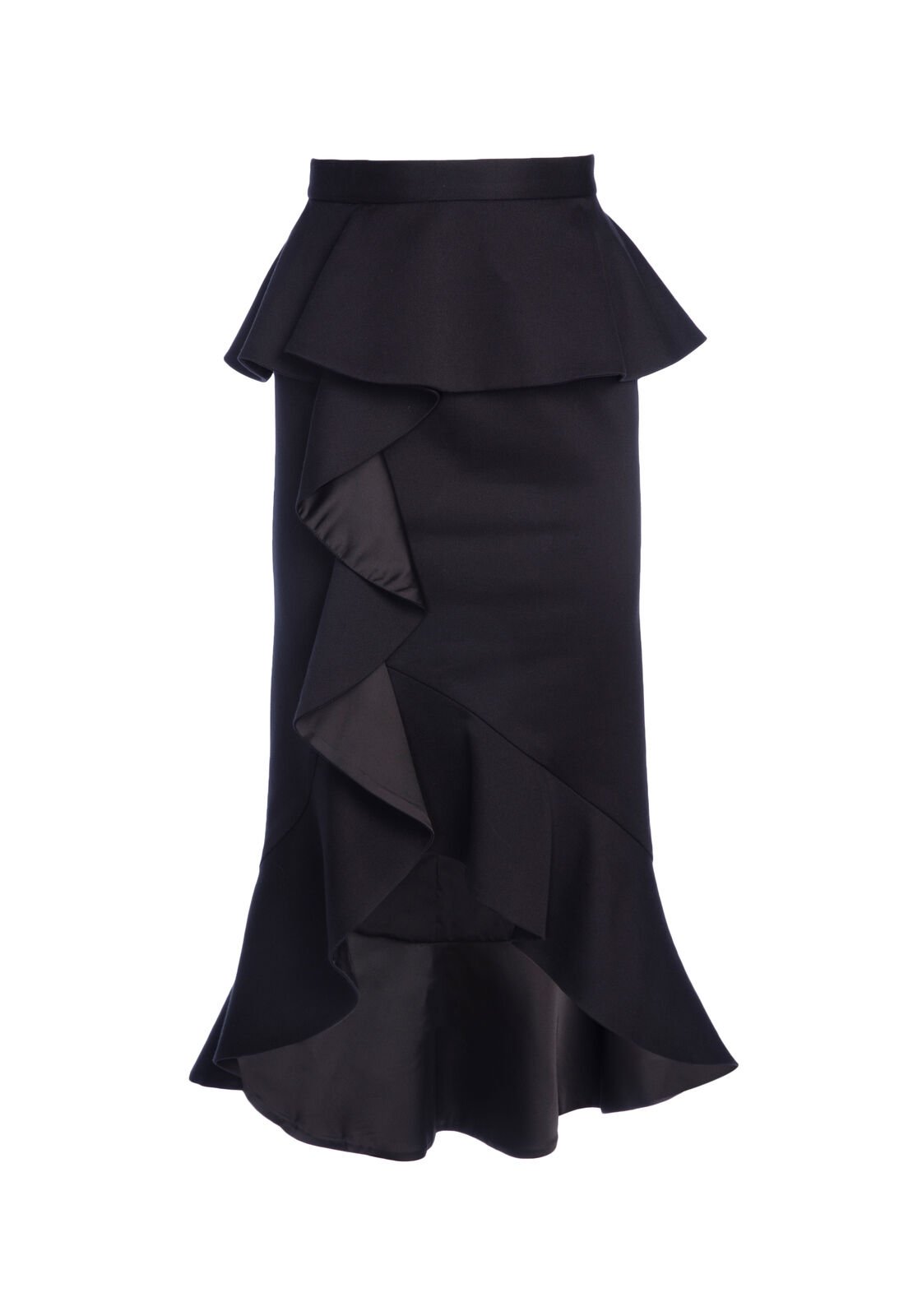 ALESSANDRA PEPLUM ROUCHES GONNA A MATITA