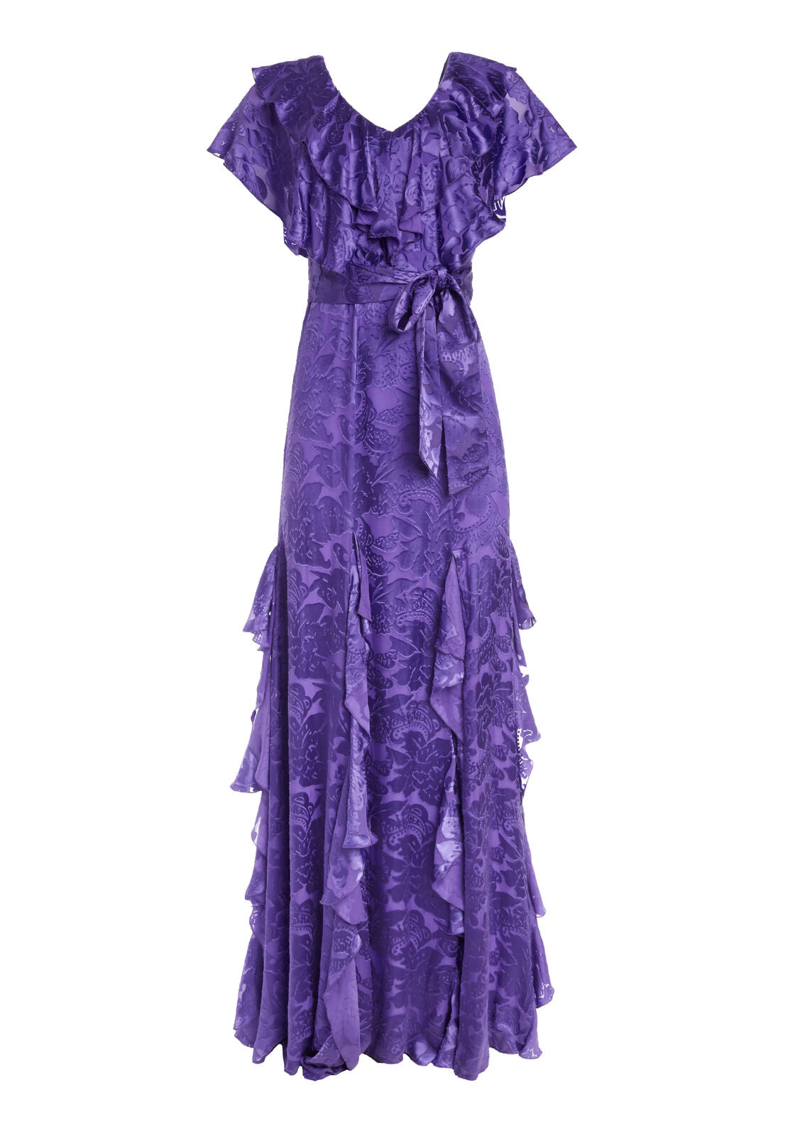 ROBE GODET À VOLANTS TESSA