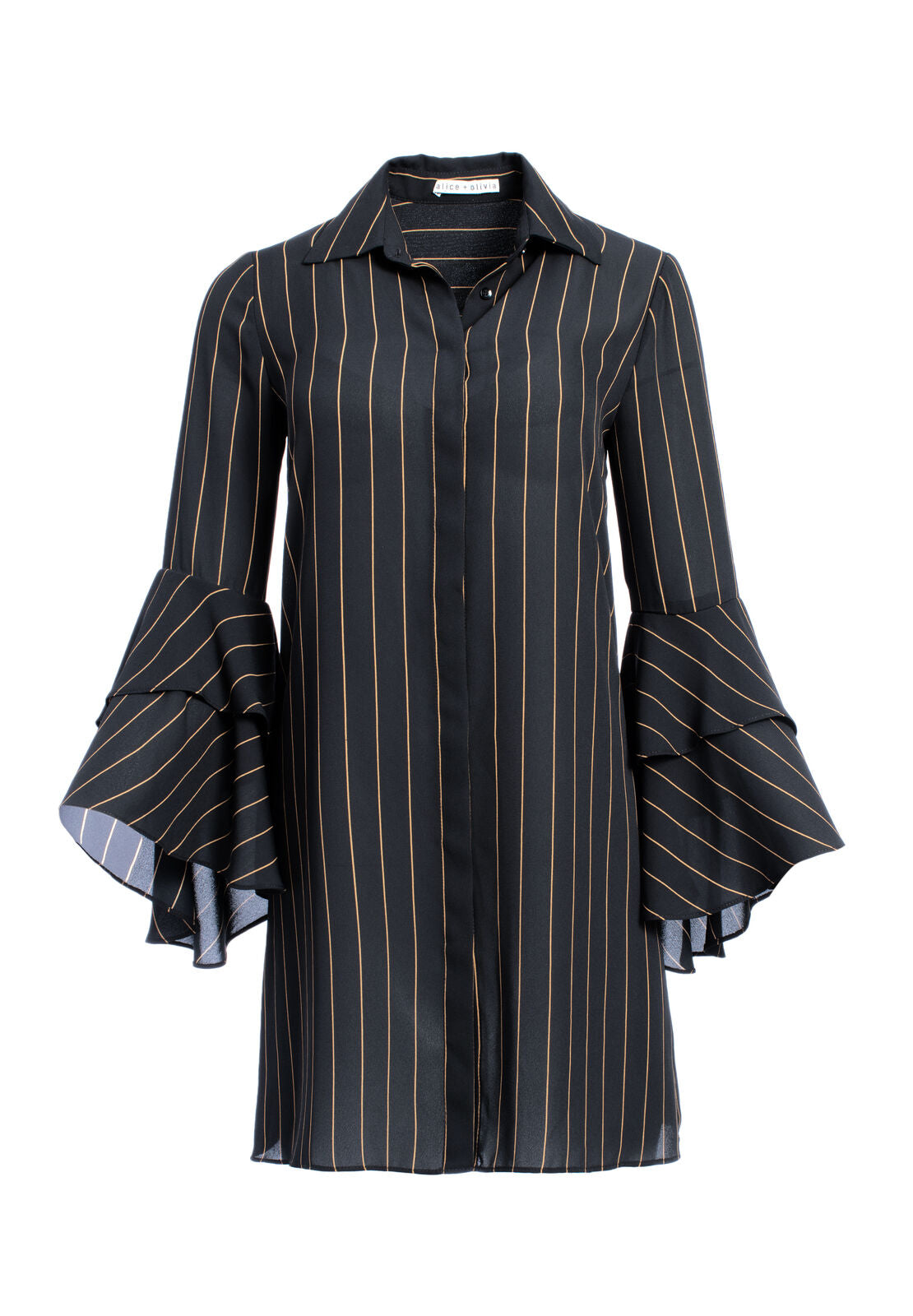 ABITO A VESTITO DA CAMICIA A MANICHE CORTE JEM A DOPPIO TRUMPET