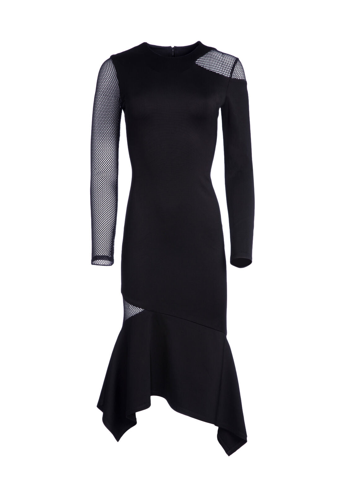 KAINE MESH FITTED MIDI DRESS