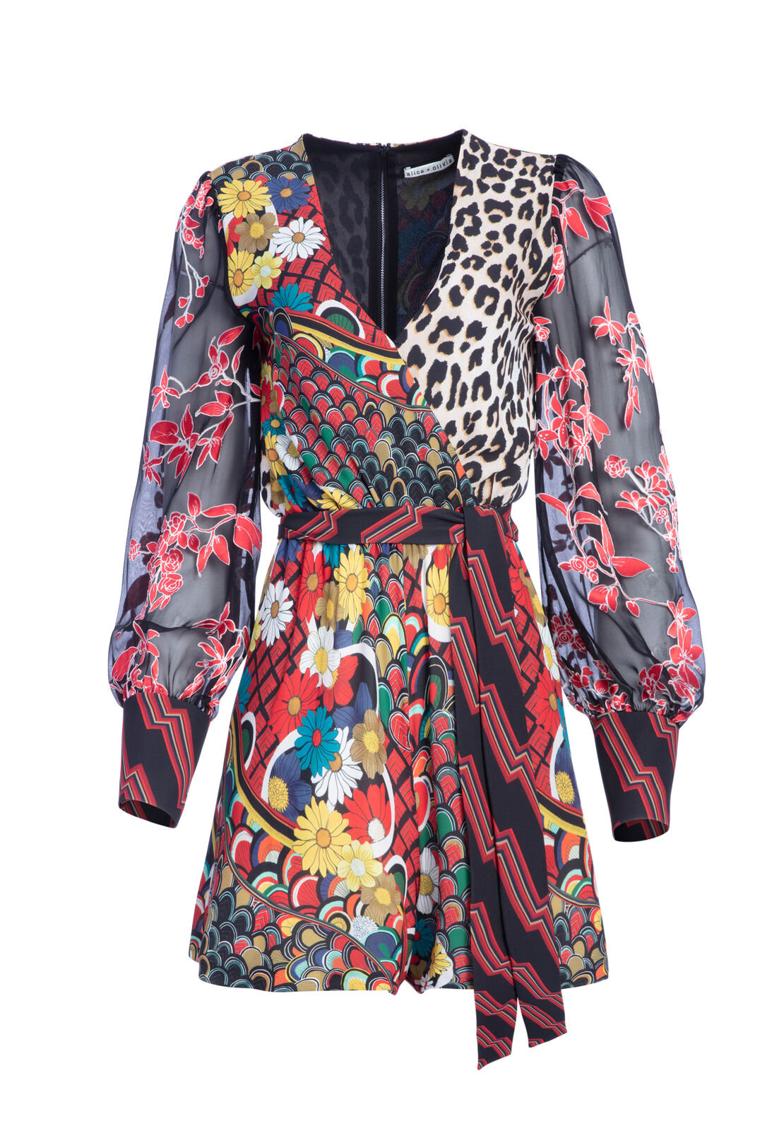 NELIA BLOUSON SLV RMPER W BELT