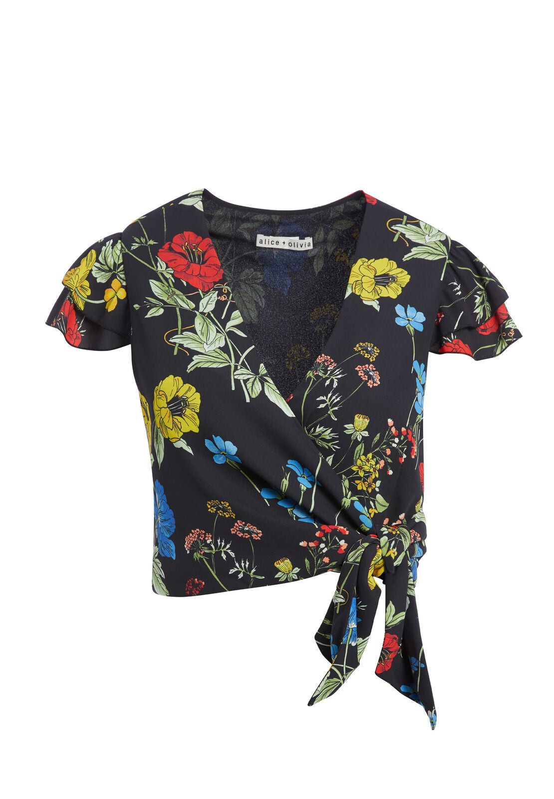 ZABEL CROPPED WRAP TOP