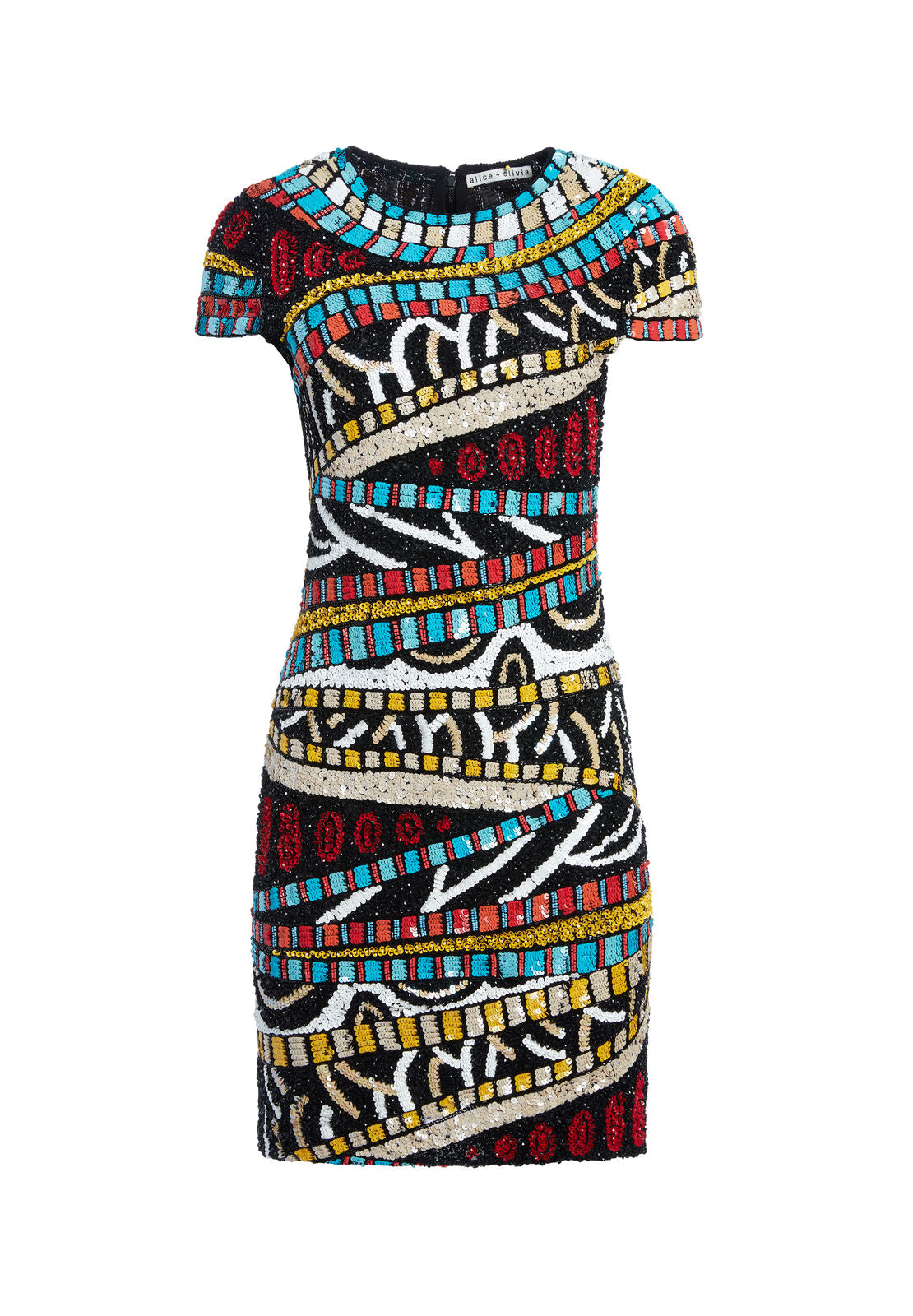 NAT EMBELL SS DRESS