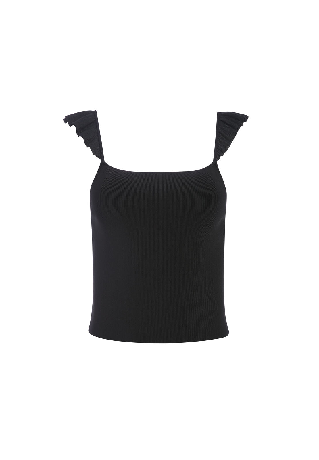 MARG RUFFLE STRAP CROP TOP