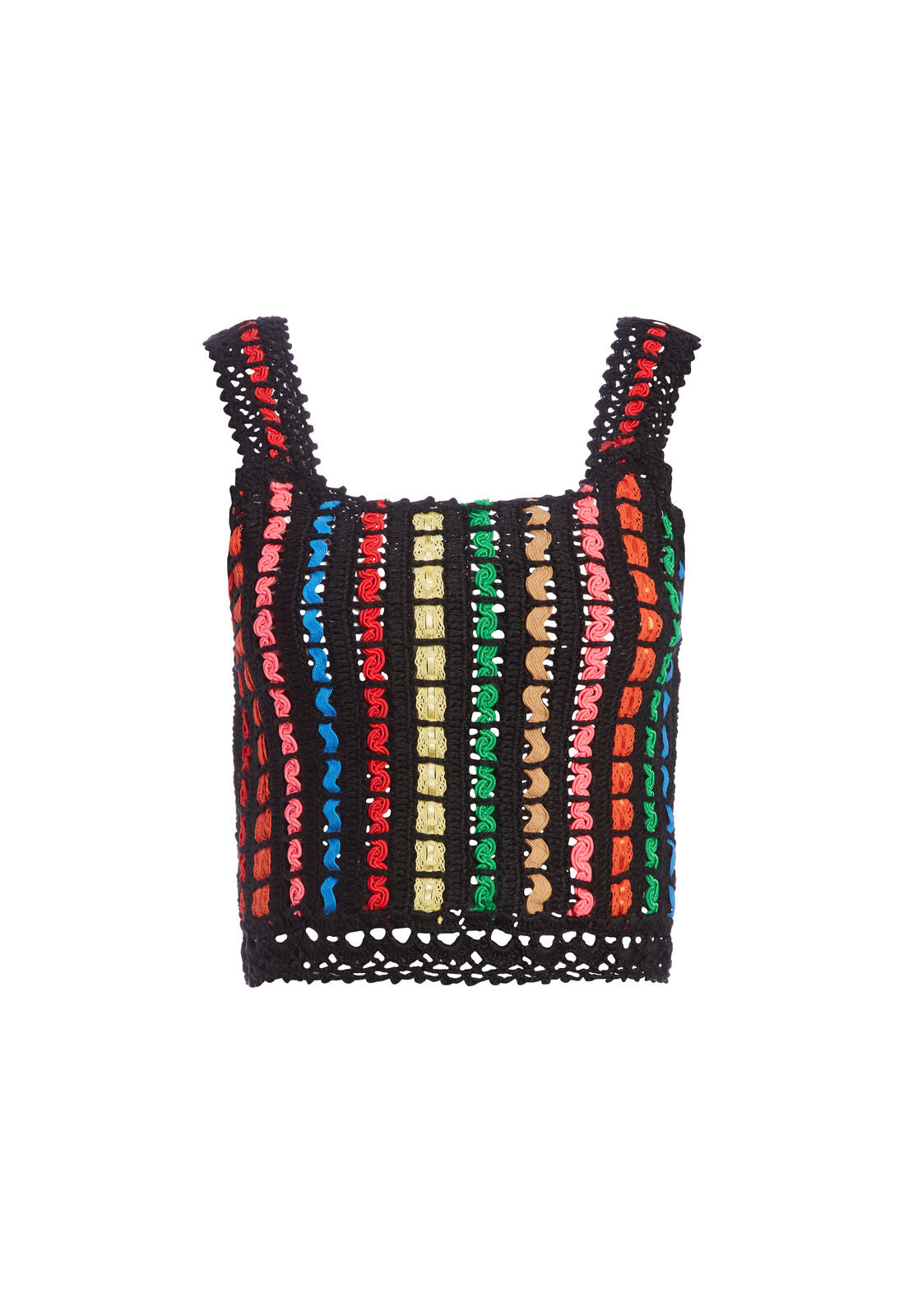 HAUT SANS MANCHES EN CROCHET LORRI AVEC RUBAN