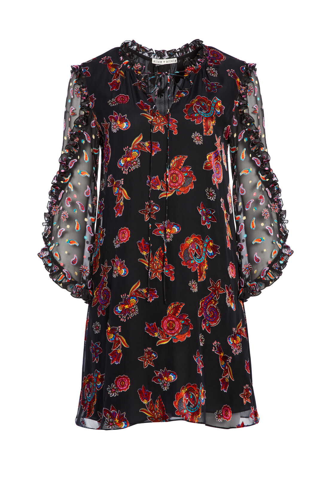 ROBE COURTE JULIUS À MANCHES VOLANTÉES