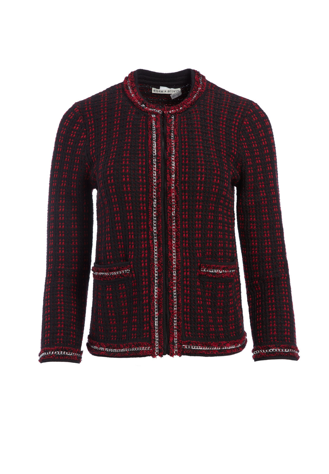 VESTE EN TRICOT GEORGIA AVEC CHAÎNETTE