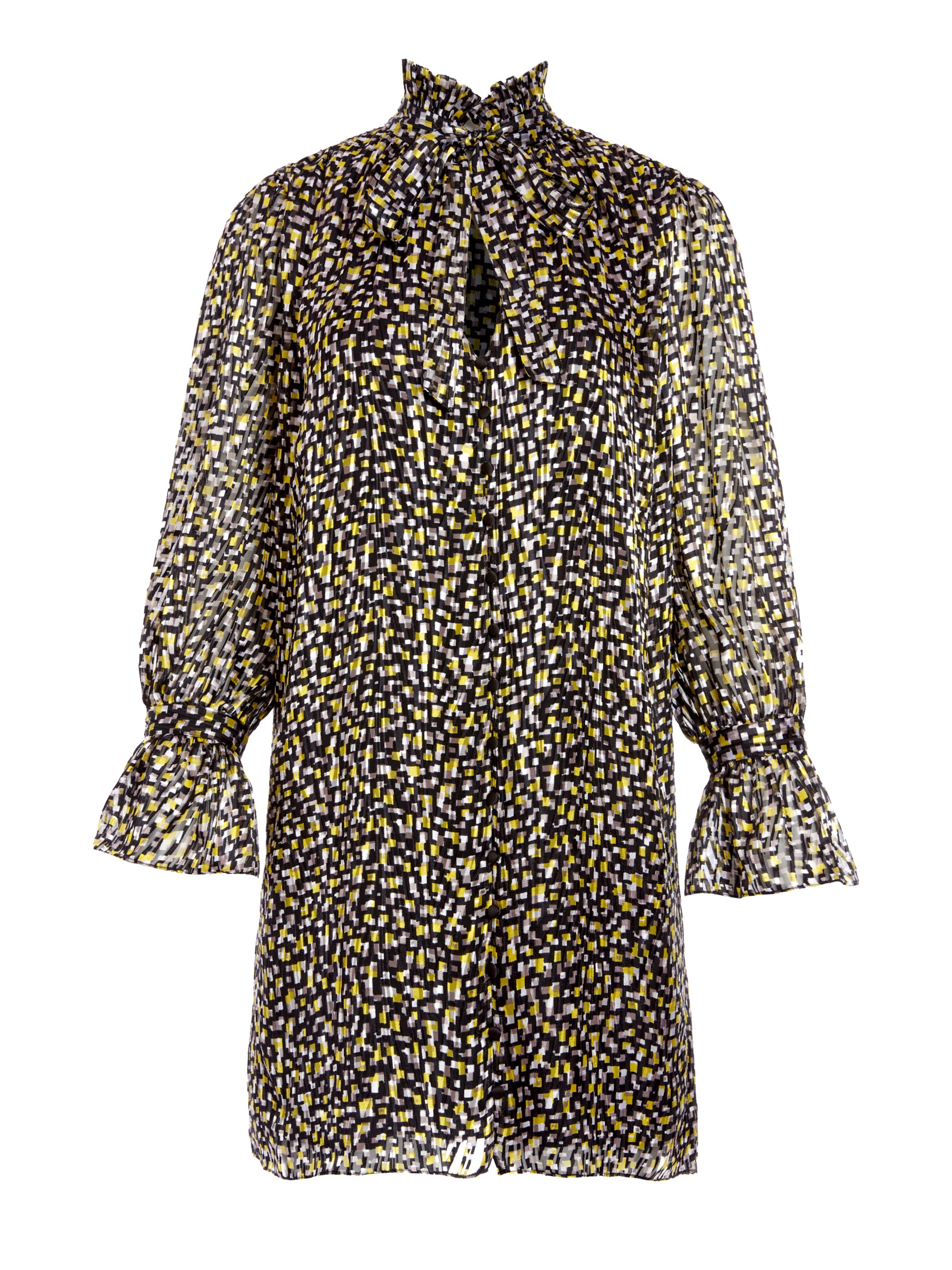 REI RUFFLE COLLAR MINI DRESS