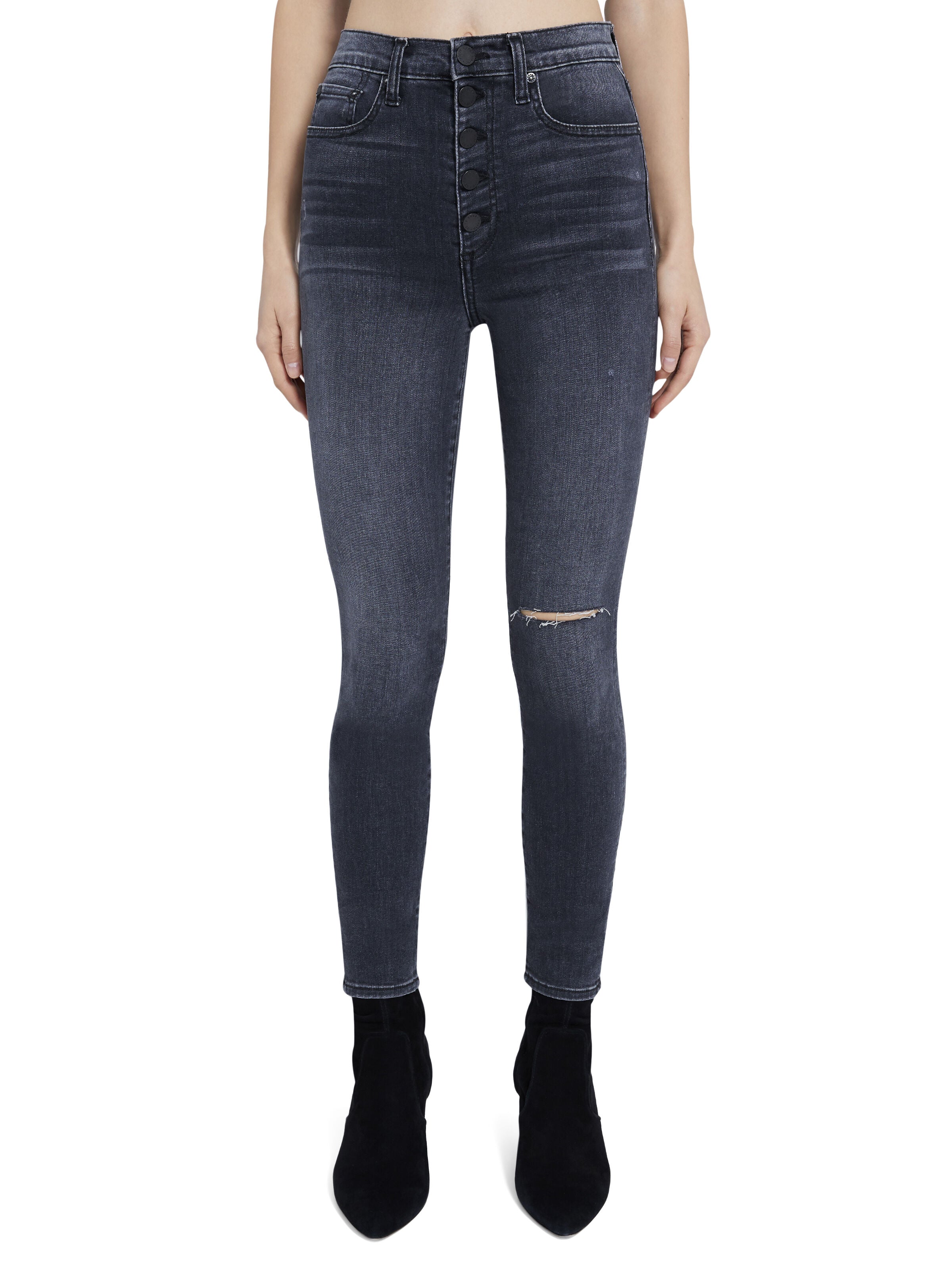 JEANS SKINNY ALLA CAVIGLIA A VITA ALTA