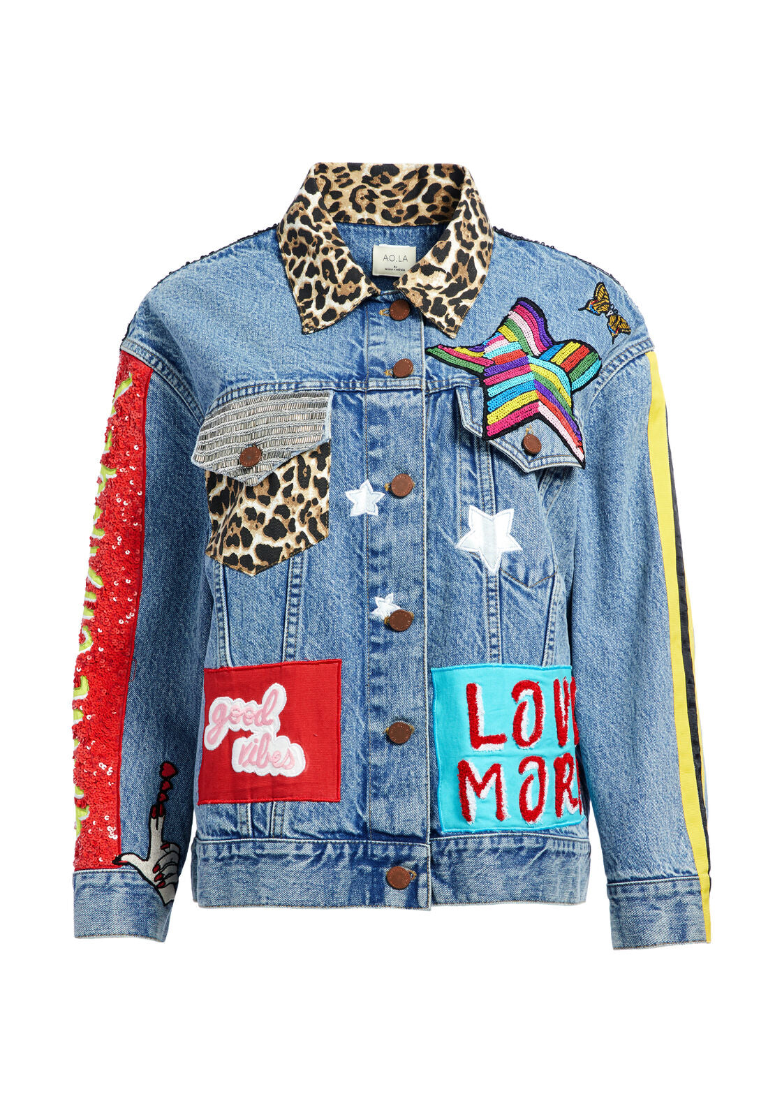 OVERSIZED EMBR PATCHWORK JKT