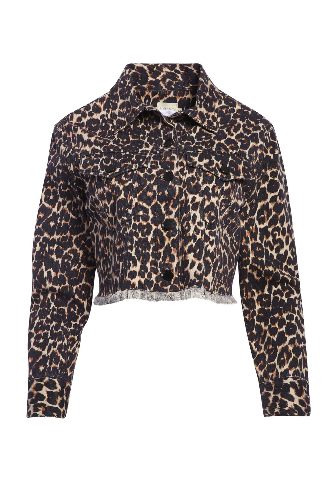 BOXY LEOPARD CROPPED JACKET