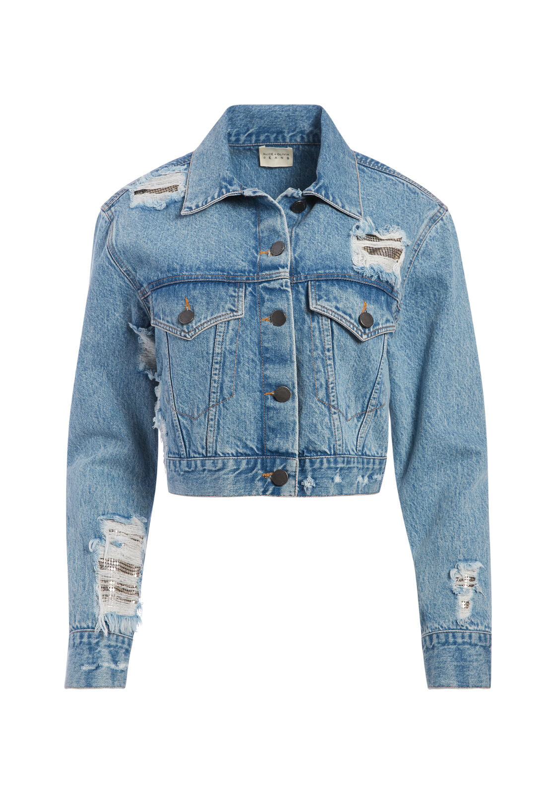 CROPPED CHAINMAIL JEAN JACKET