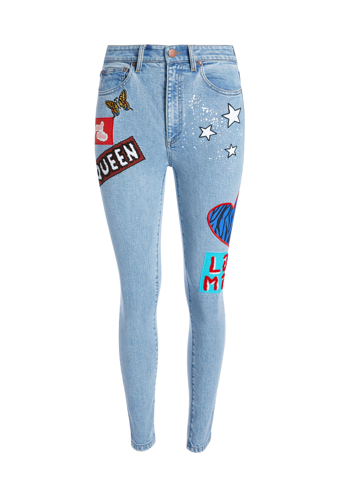 JEANS SKINNY PATCHWORK