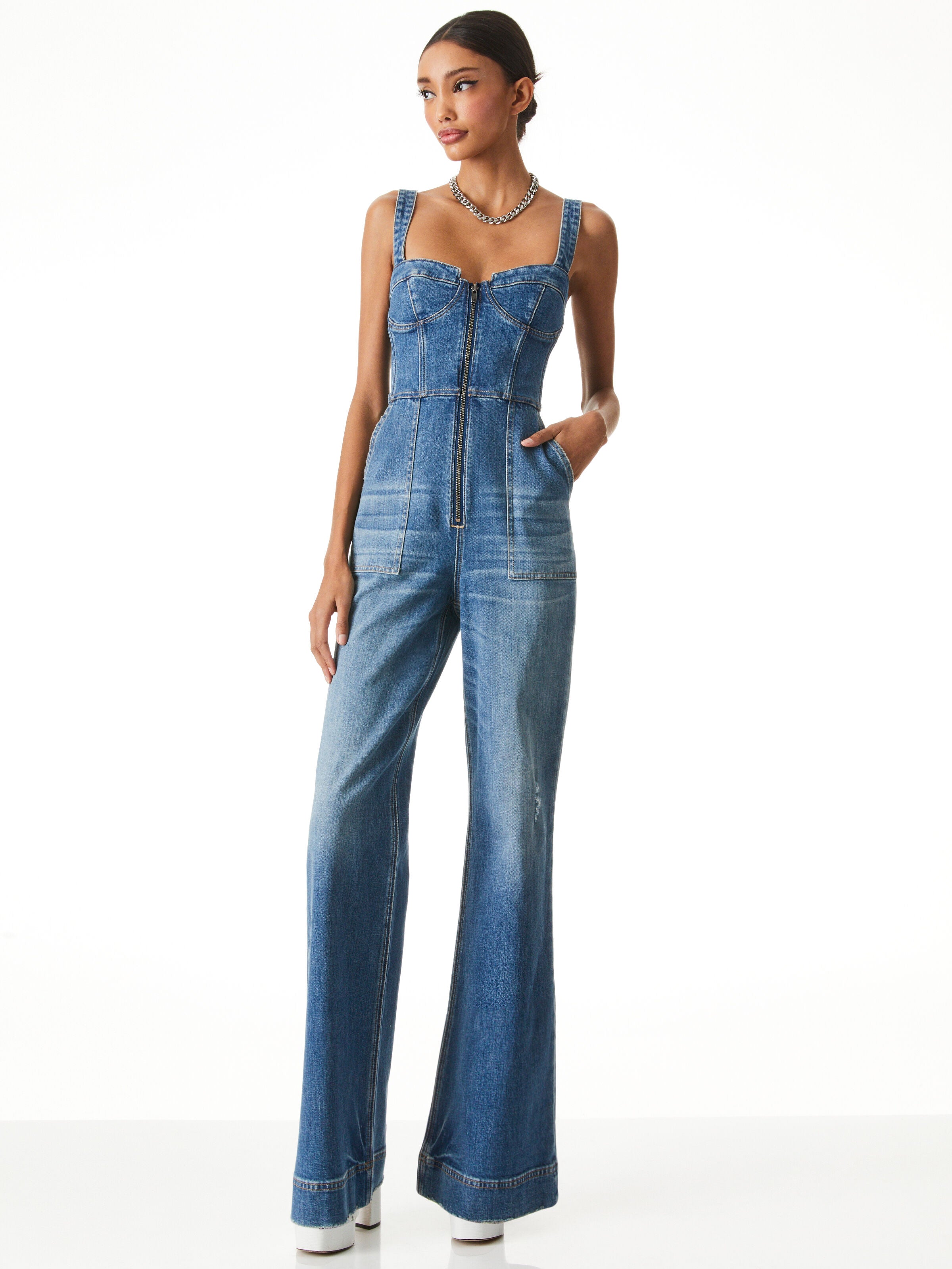 TUTA LOVETTA DENIM A GAMBA LARGA