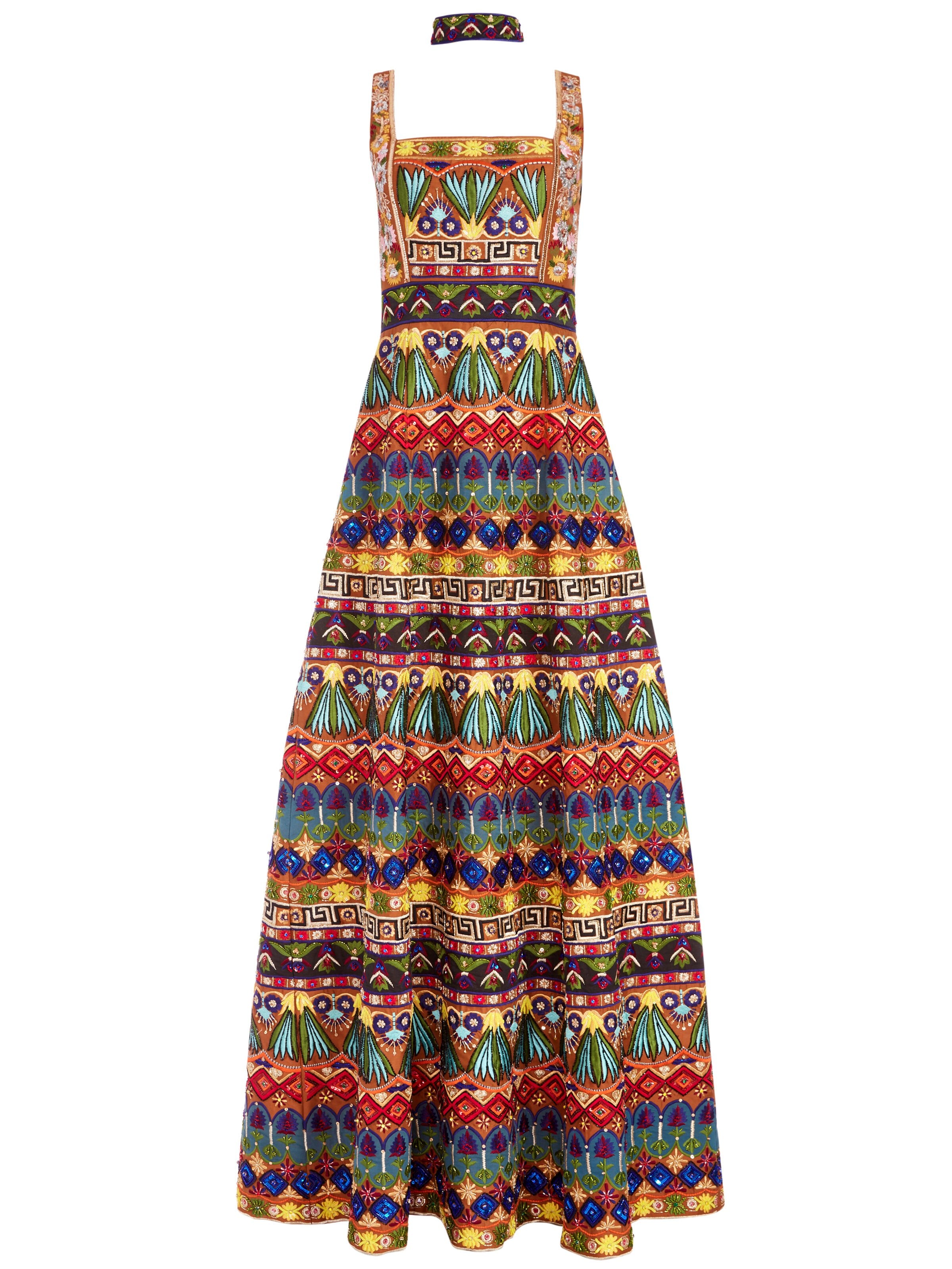 MARCIELA BEADED GOWN WITH CHOKER