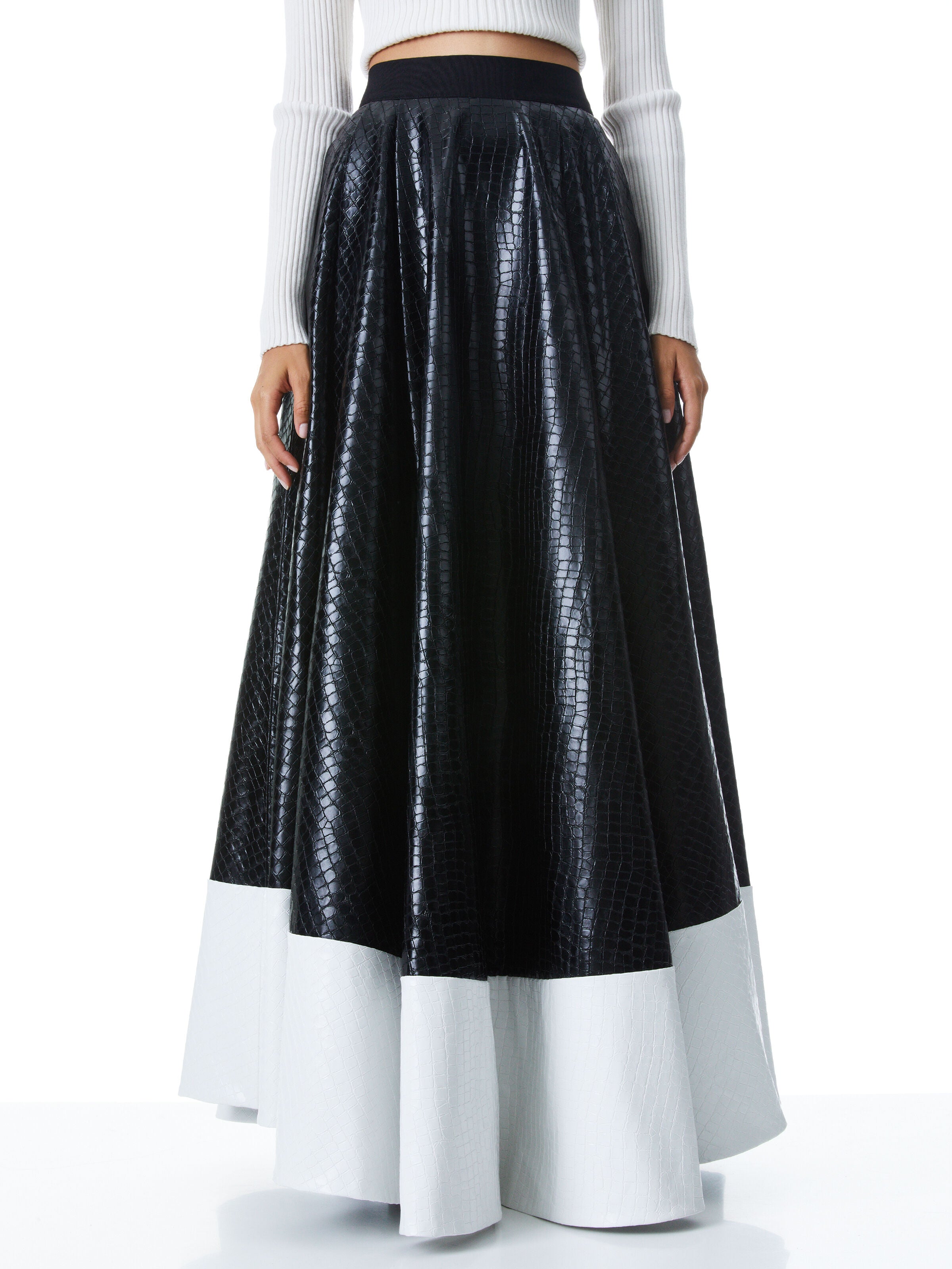 ELENOR VEGAN LEATHER GOWN SKIRT