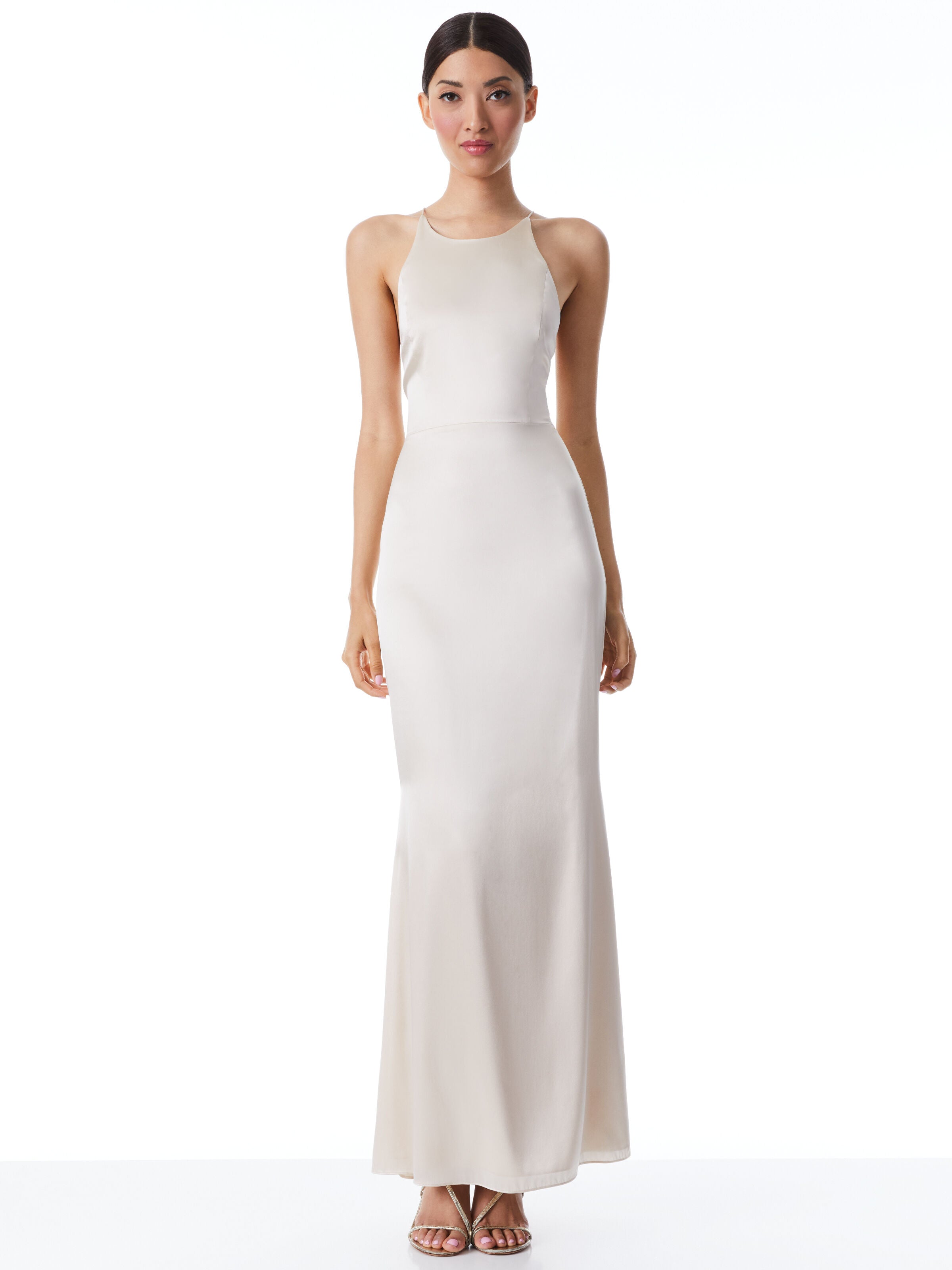 ROBE DE SOIRÉE SAMIA COL HALTER ET COUPE SIRENE